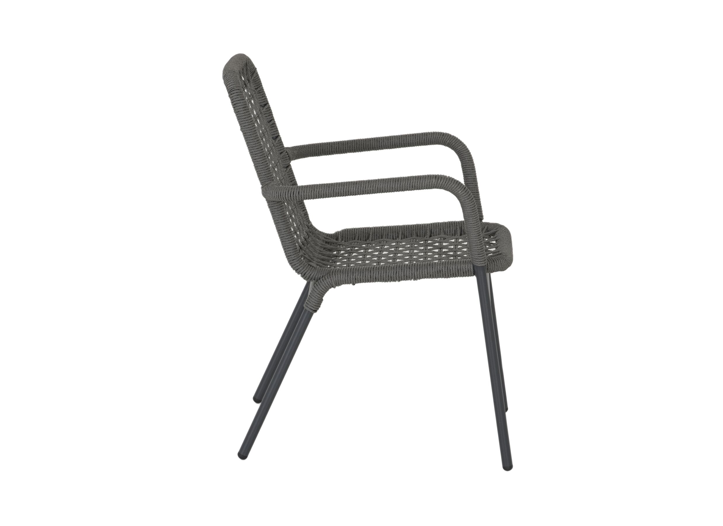 Chaise de jardin Hopi 55x61x81cm - artificial rattan - anthracite