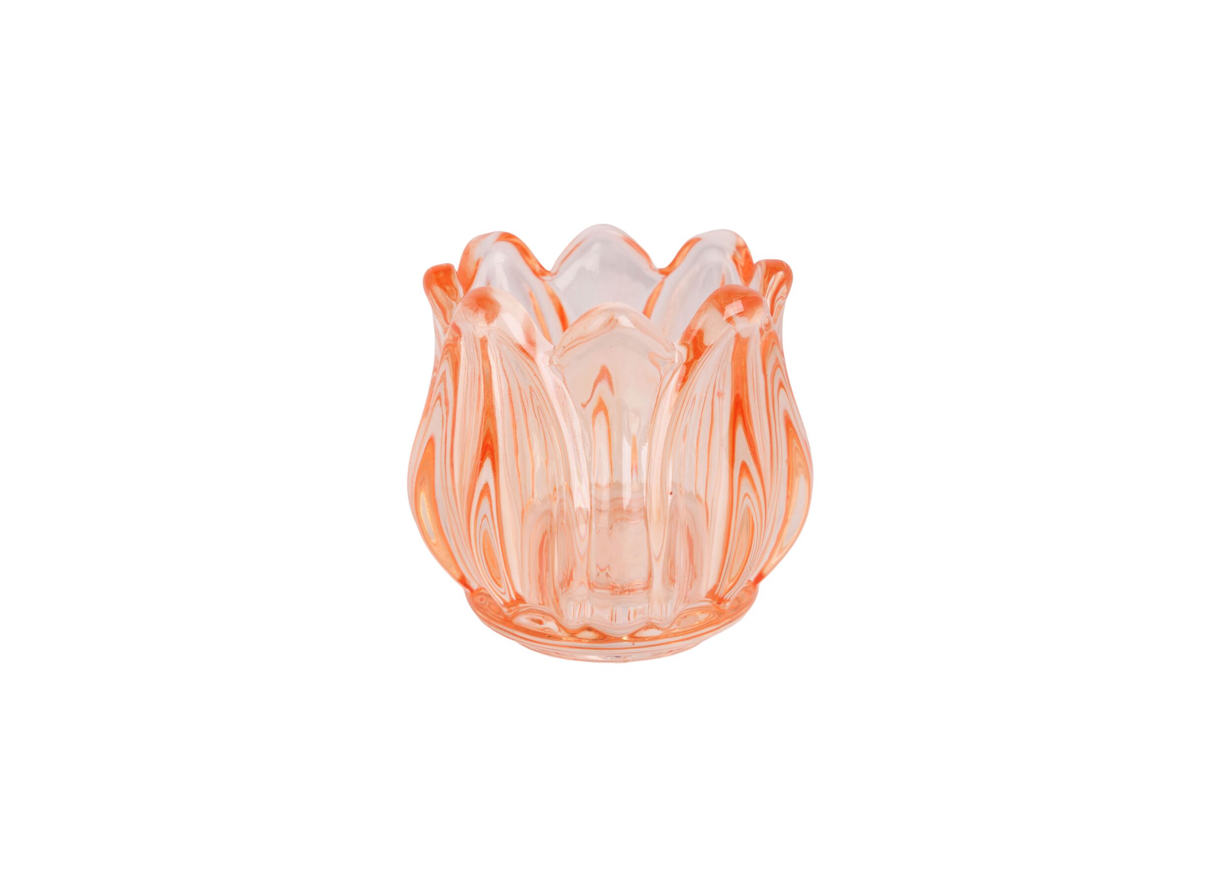 Theelichthouder Tulp H7cm oranje - Theelichthouder Tulp H7cm oranje
