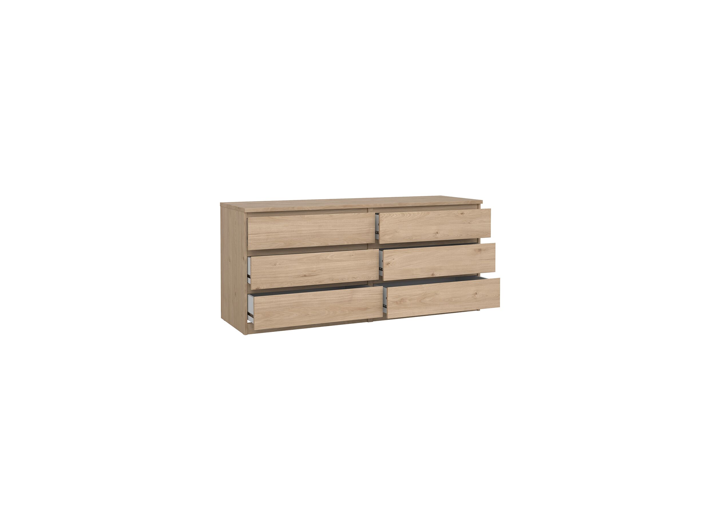 Commode Naia 154x50x71cm - mélamine - jackson hickory