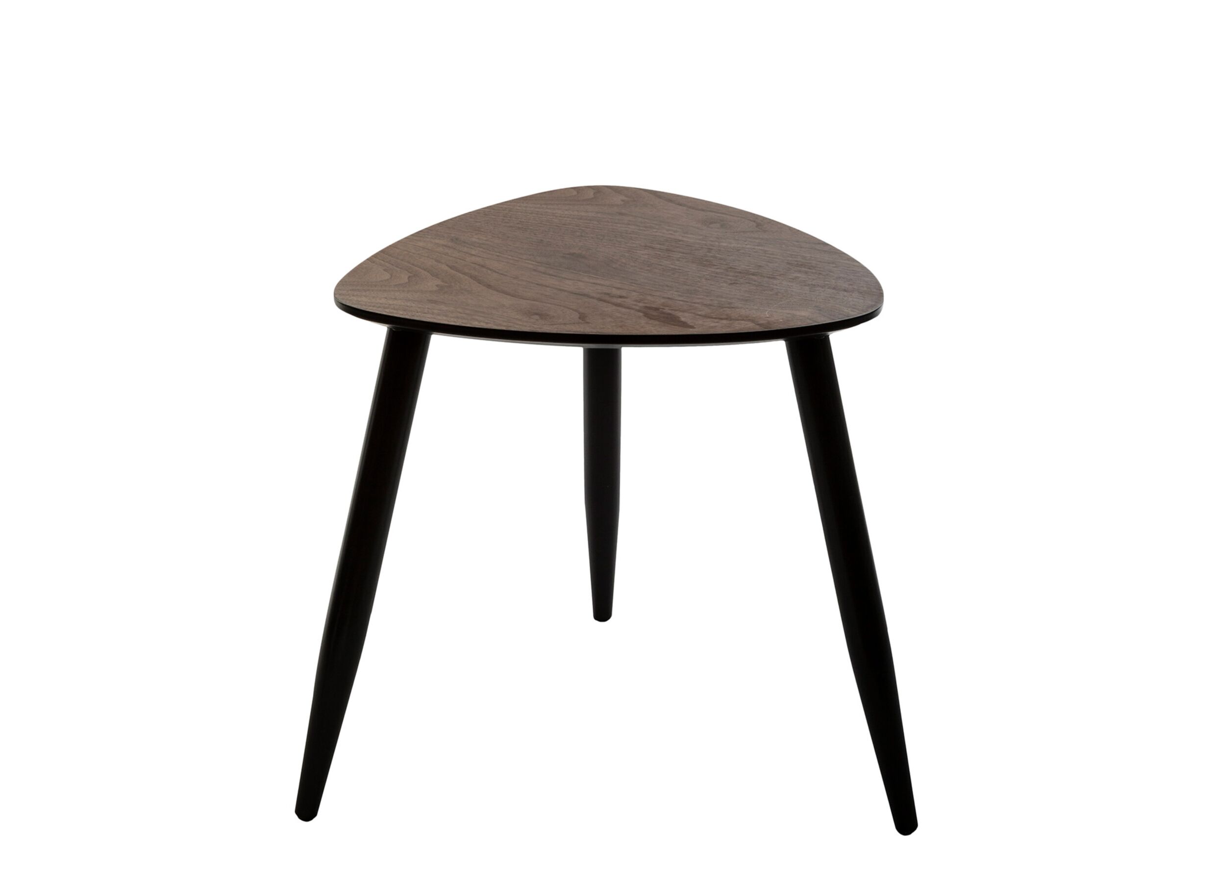 Overzichtsfoto - Bijzettafel Mileo Ø40cm & Ø60,5cm - MDF - walnoot set van 2