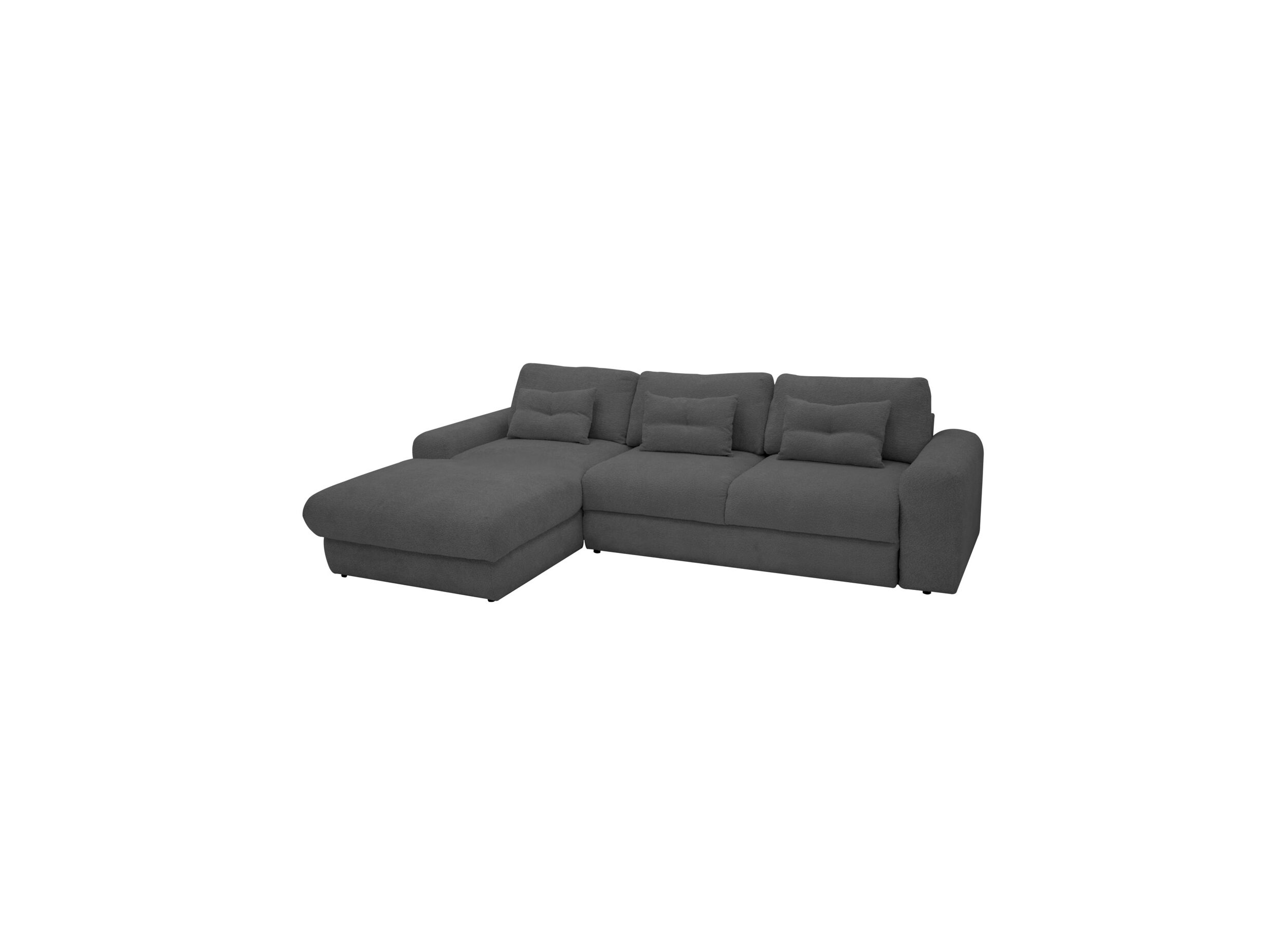 Hoeksalon Siracusa 310x185cm - stof - grafiet met bedfunctie en opbergruimte - Hoeksalon Siracusa 310x185cm - stof - grafiet met bedfunctie en opbergruimte