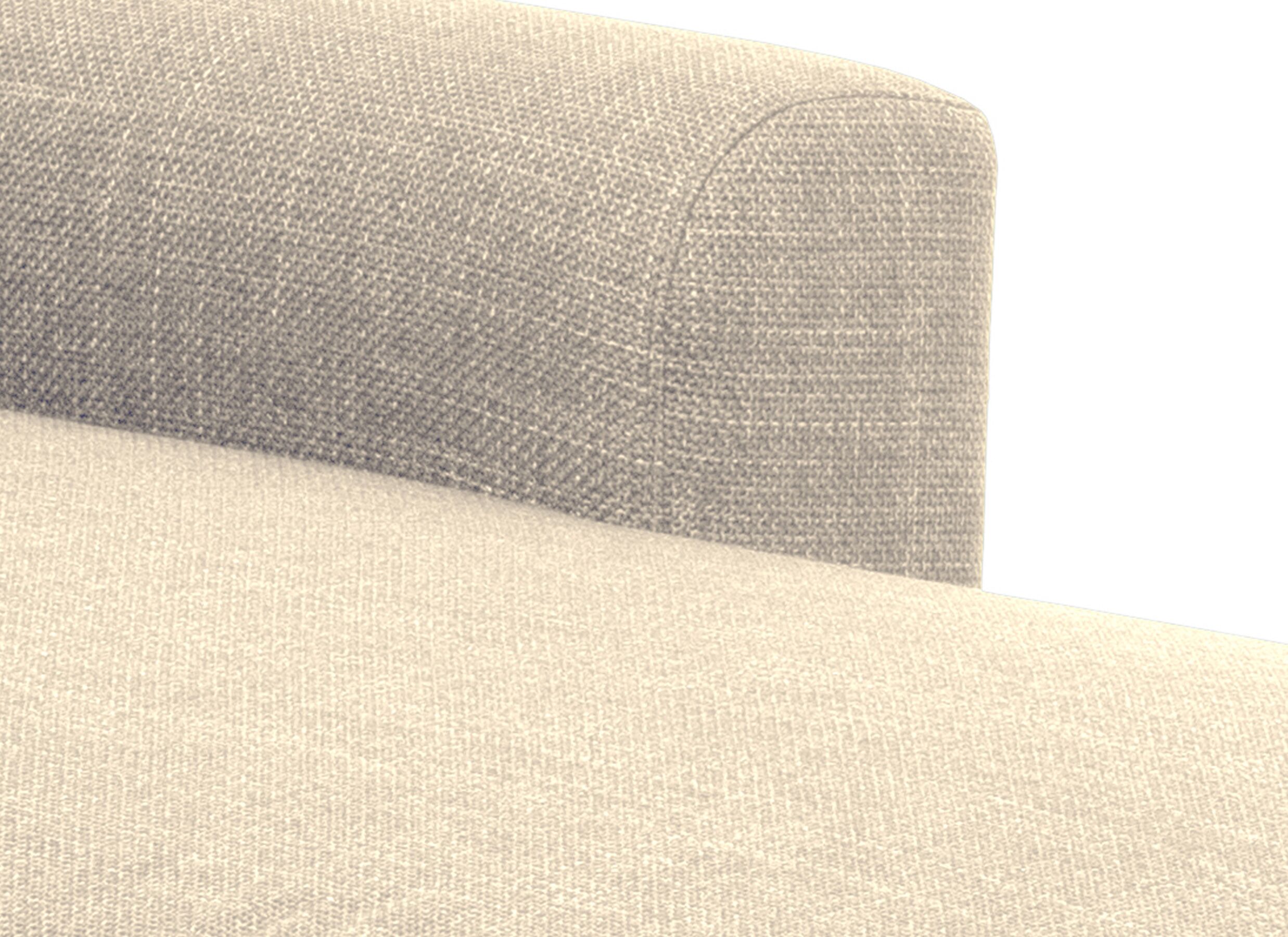 Detailfoto - Hoeksalon 226x165cm - stof - beige met bedfunctie en opbergruimte