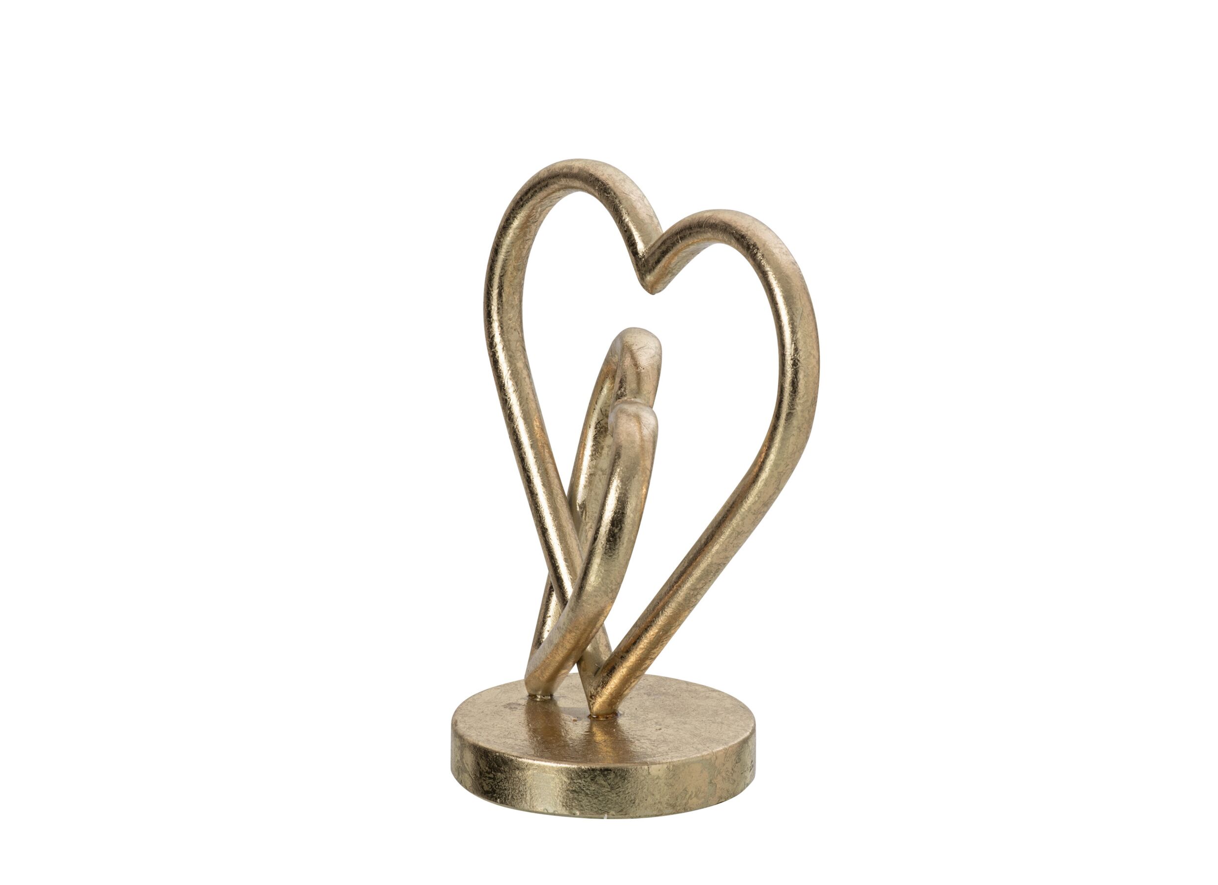 Aperçu - Déco Cœur 18x10,5x19,5cm - métal - doré