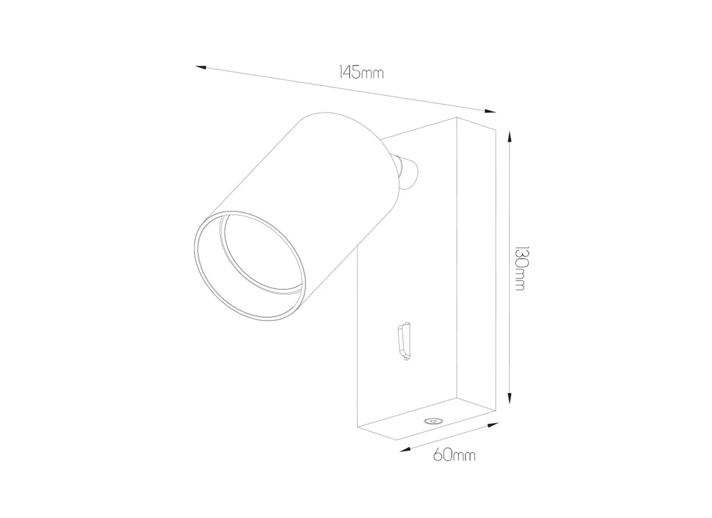Applique murale GU10 - aluminium - blanc