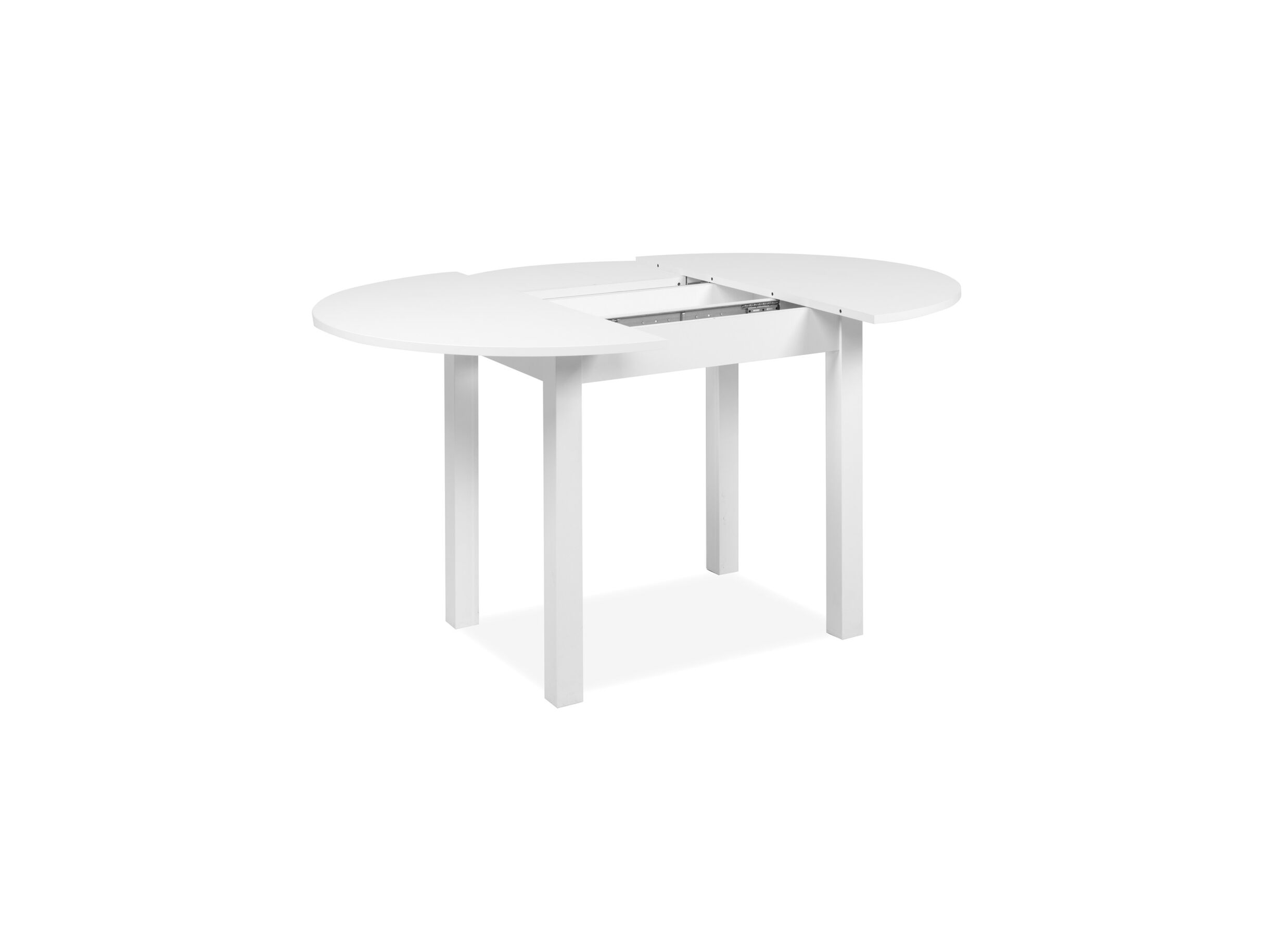 Ronde tafel Coburg 100/140x100cm - melamine - wit