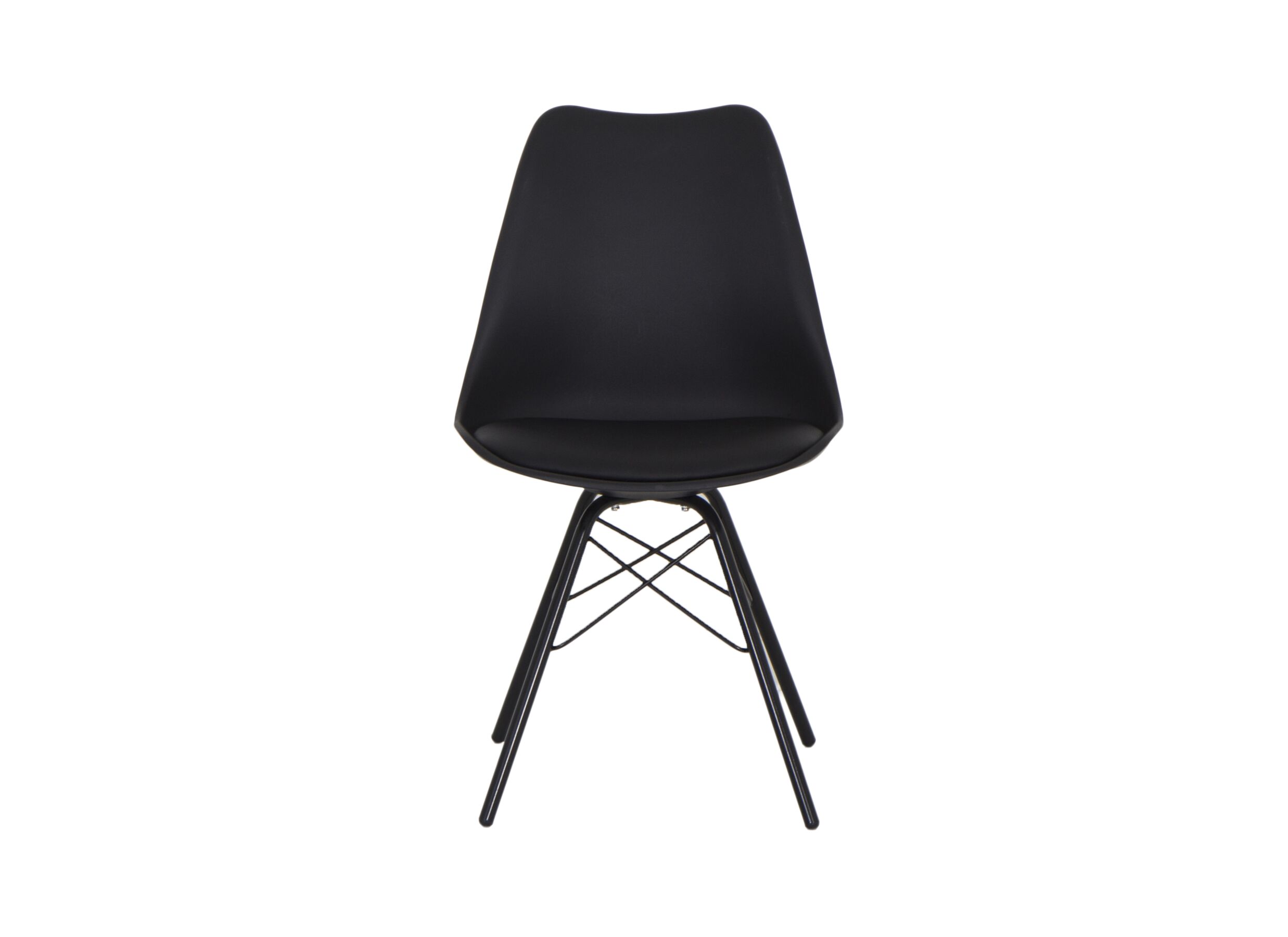 Chaise coque Gigi 49x55x82cm - similicuir - noir