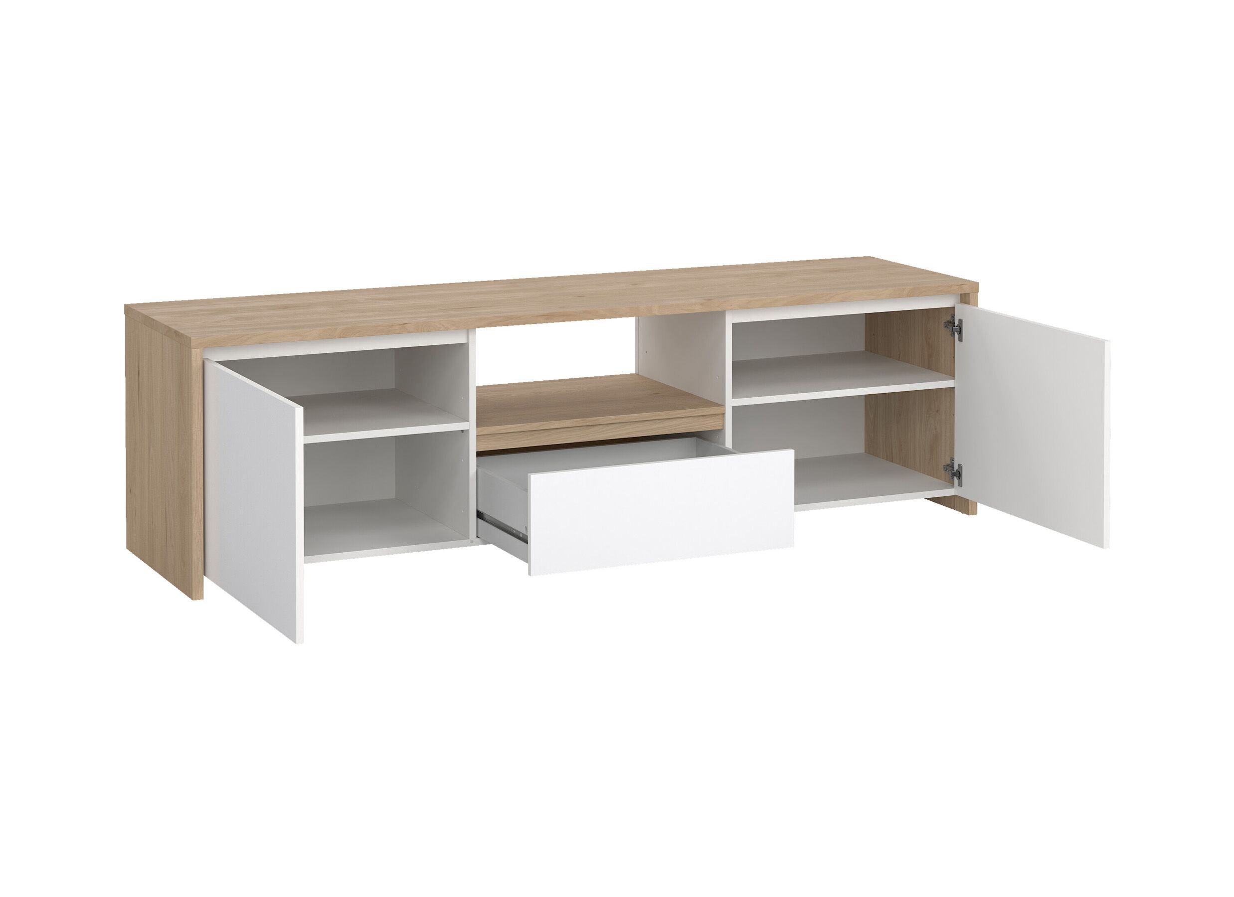 Indeling - Tv-meubel Next 179cm - decor - wit & jackson hickory