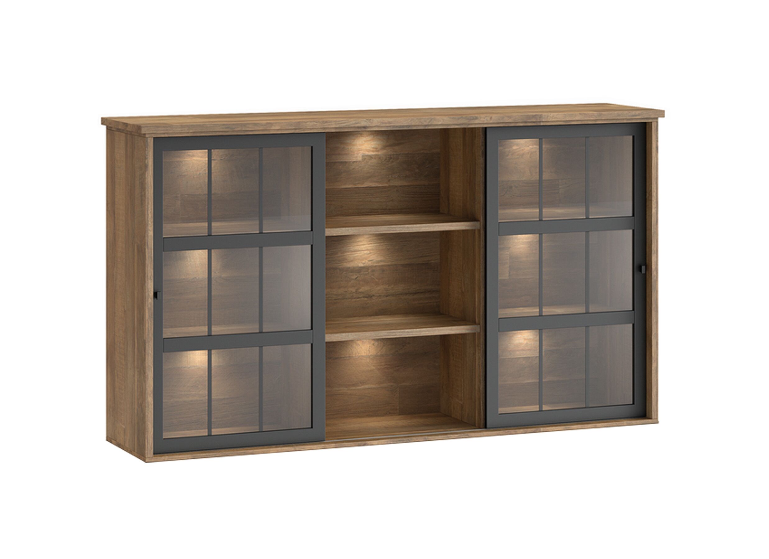 Opzetstuk Patio 209cm - decor - old teak & zwart - Opzetstuk Patio 209cm - decor - old teak & zwart