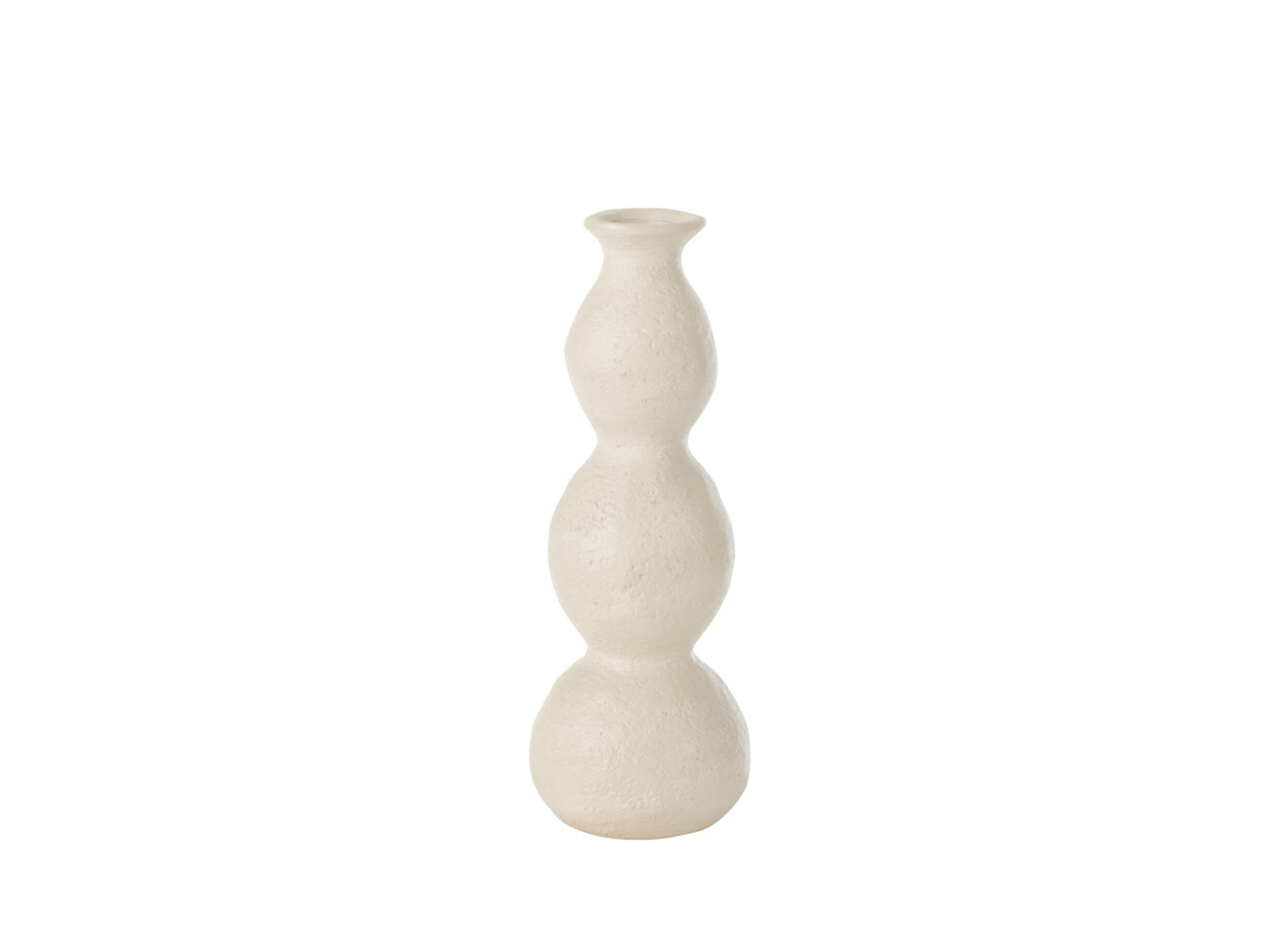 Kaarsenhouder Olina H29 - Porte-bougie Olina H29,5cm - céramique - crème