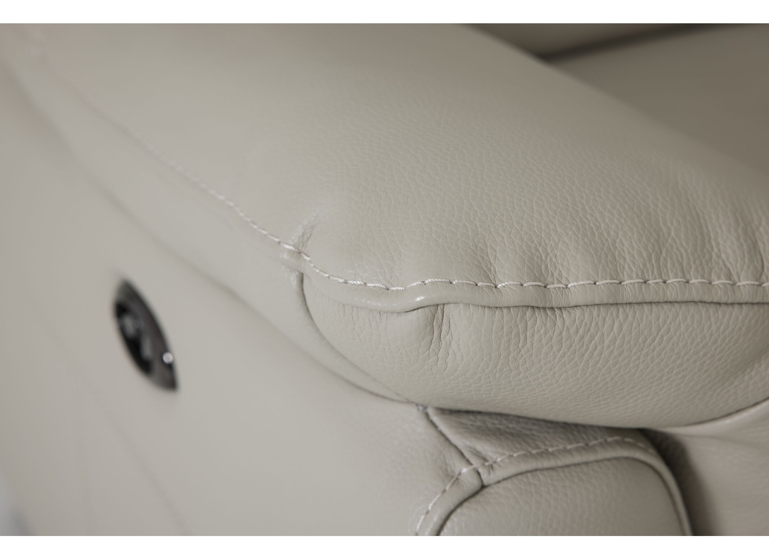Hoeksalon May 289x289cm - leder - grijs beige met relax