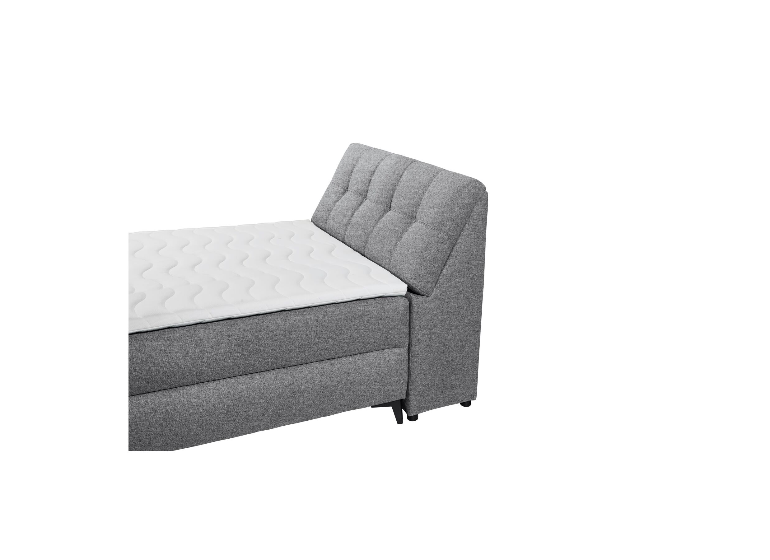 Detailfoto - Bedbox Atlantis 120x200cm met opbergruimte stof donkergrijs