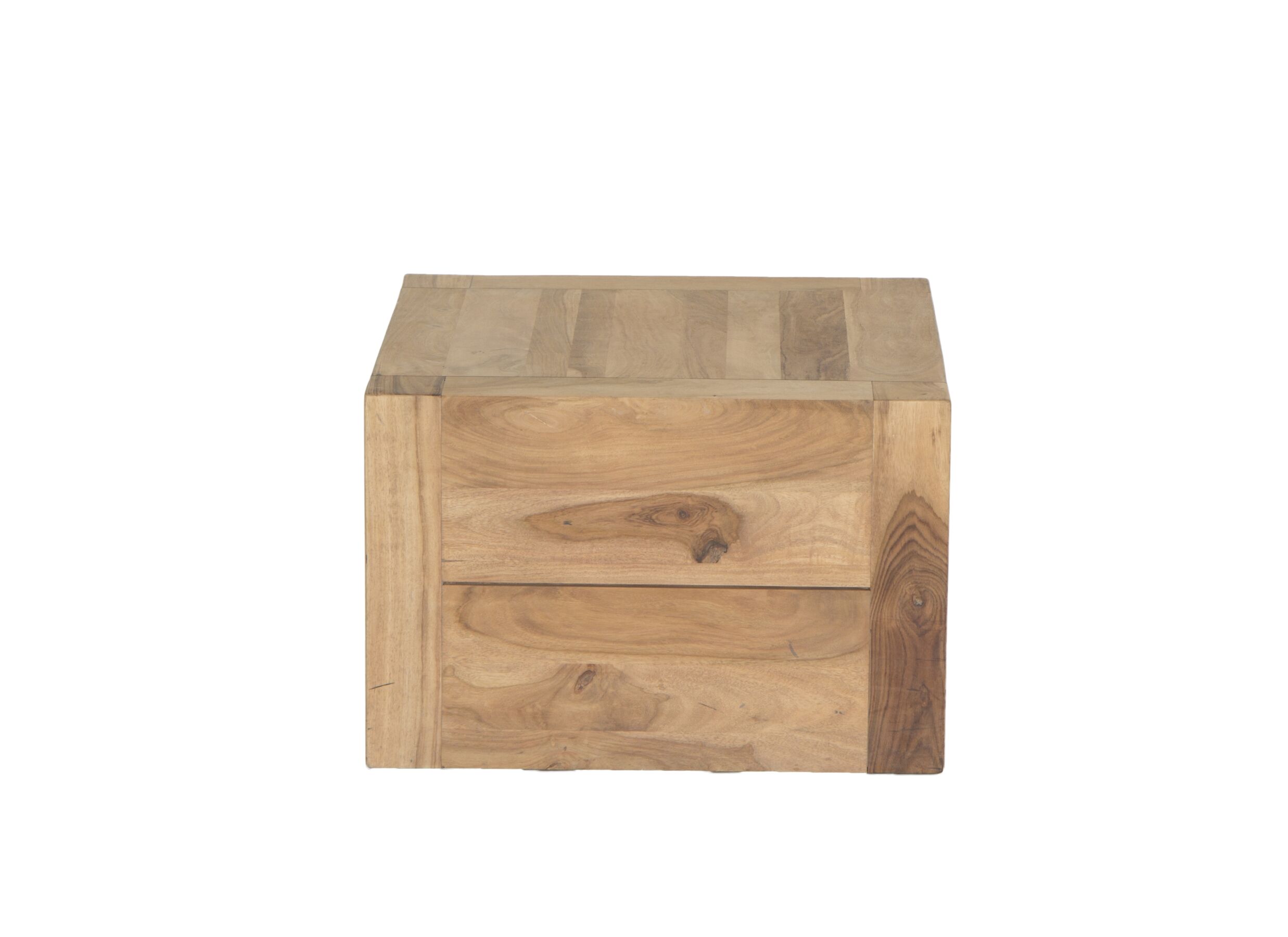 Bijzettafel Carbone 60x60cm - sheesham massief & decor- naturel