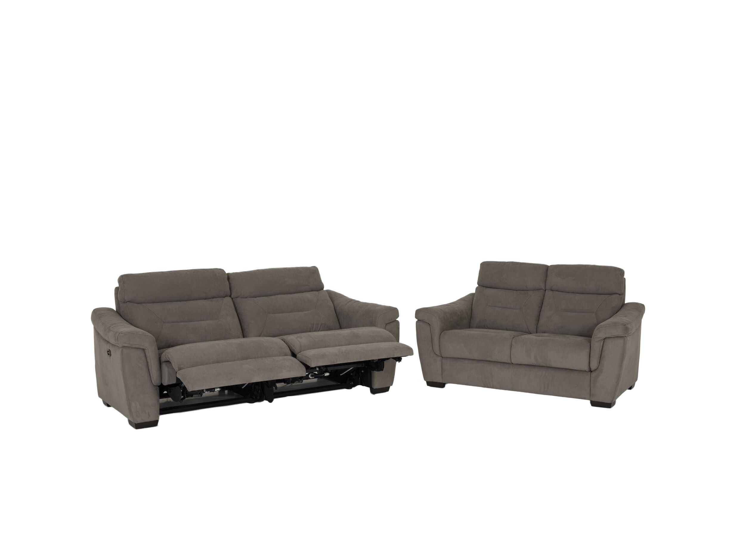 Detailfoto - Zetel Notch 2,5+2-zit - stof - donkergrijs met relax