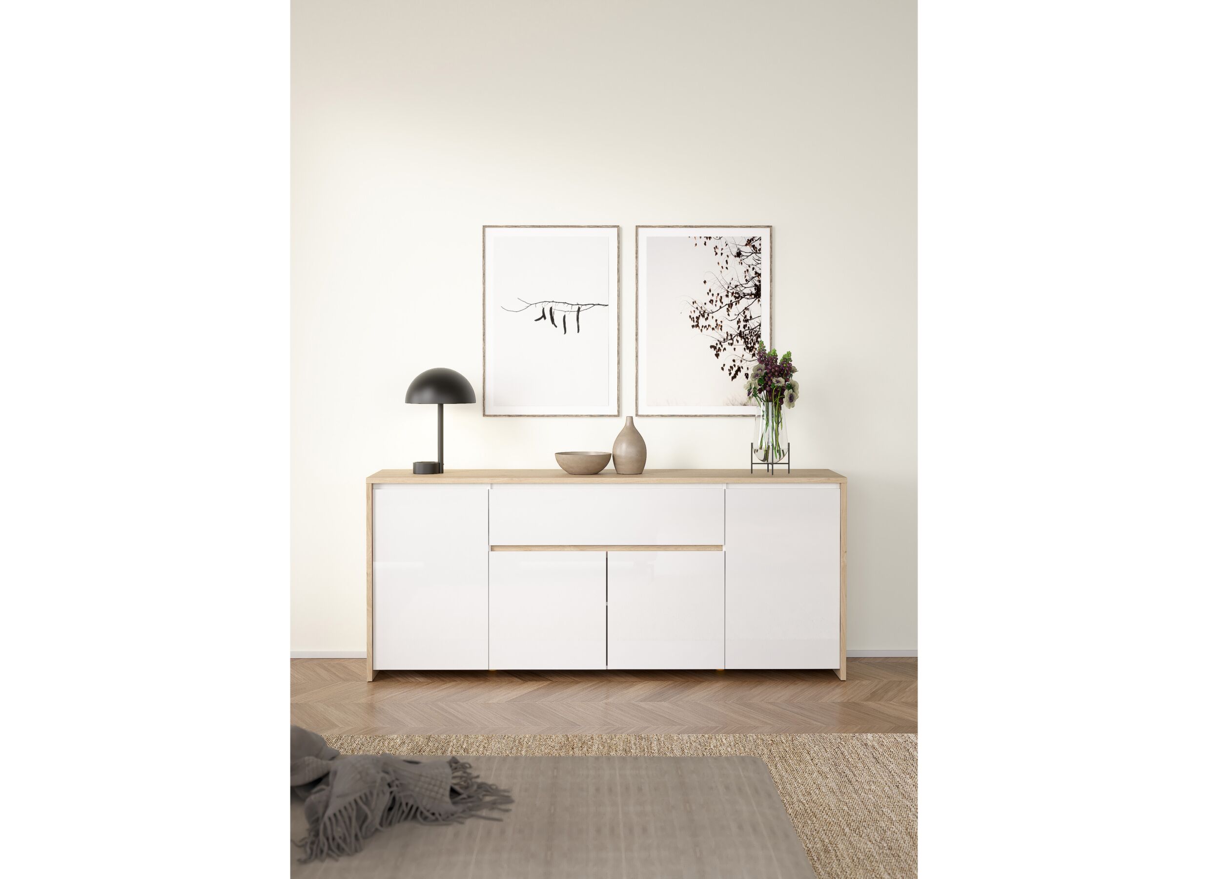 Sfeerfoto - Dressoir Next 197x45xH84cm - decor - wit & jackson hickory