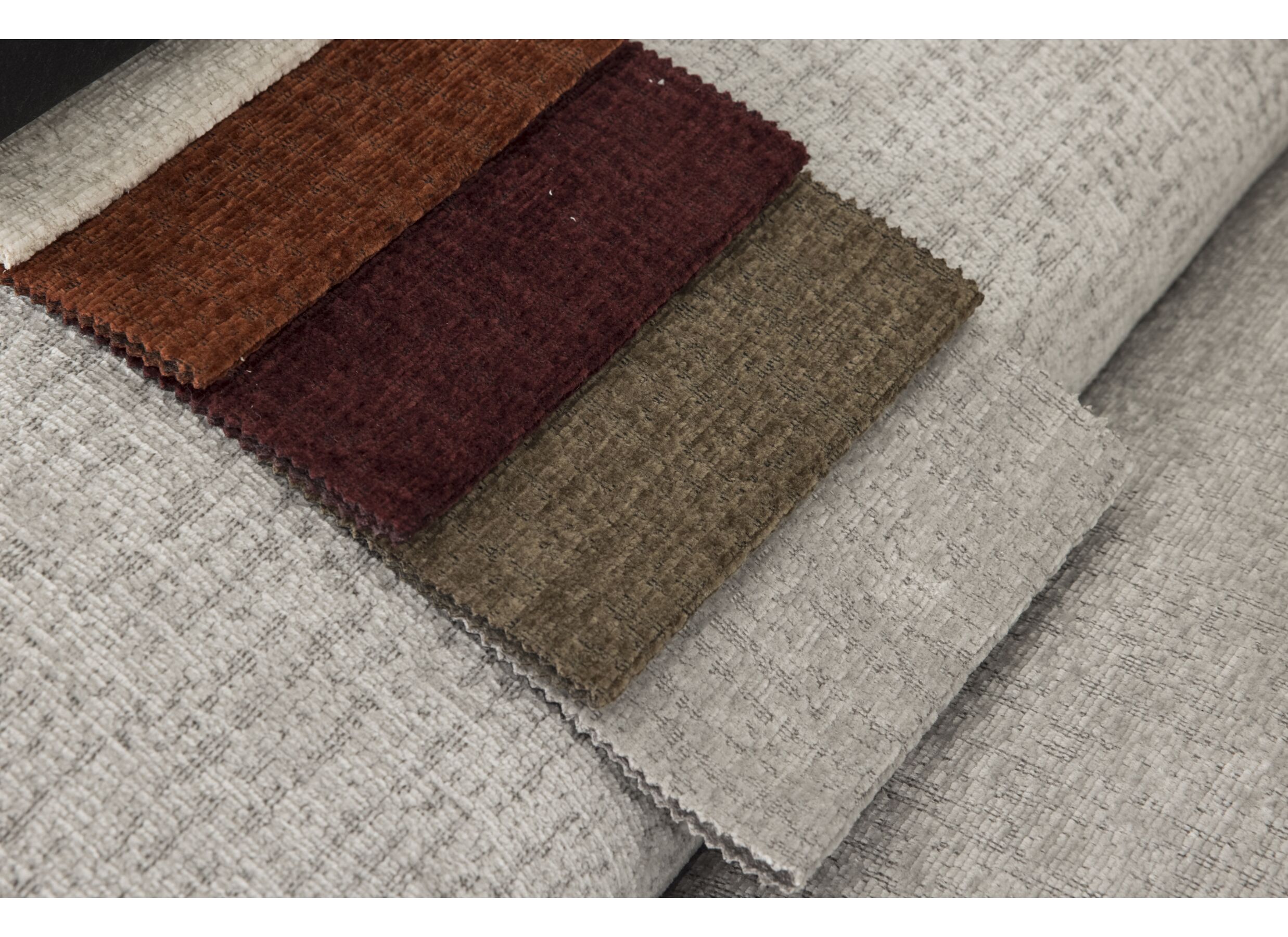 Couleurs - Canapé d'angle Caro 272x197cm - tissu - gris avec fonction lit et rangement