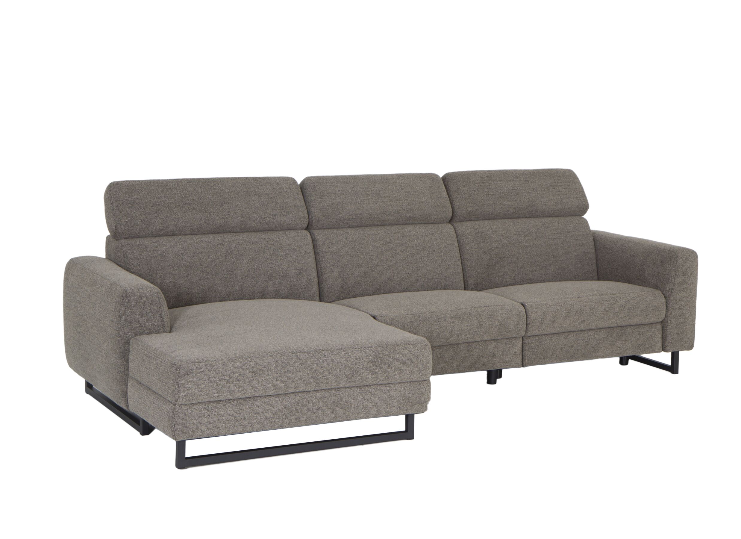 Hoeksalon Vaucluse 314x160cm - stof - bruin taupe