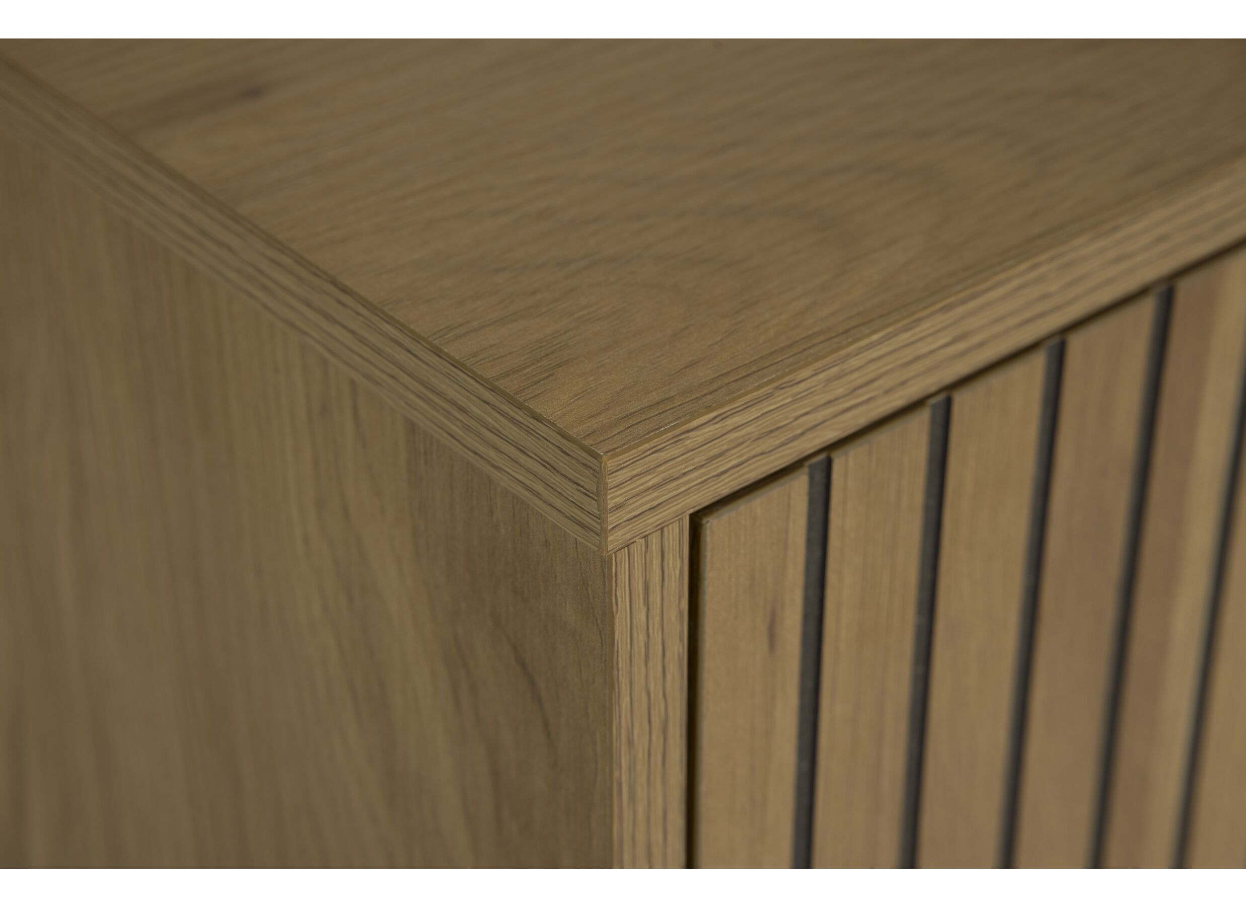 Detail - Armoire à chaussures Salaria 72x25x122cm - décor - chêne