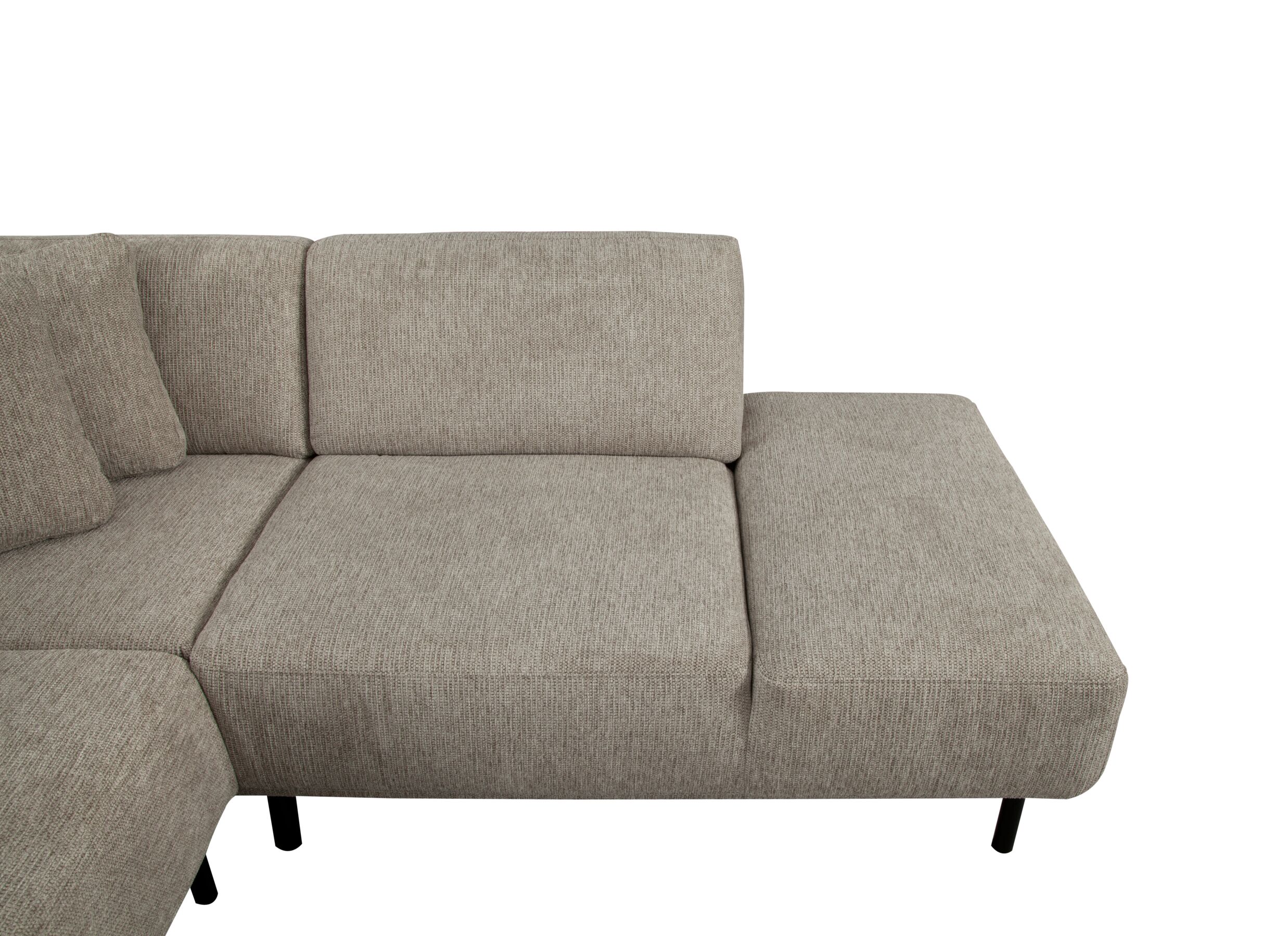 Detailfoto - Hoeksalon Kent 390x230cm - stof - grijs