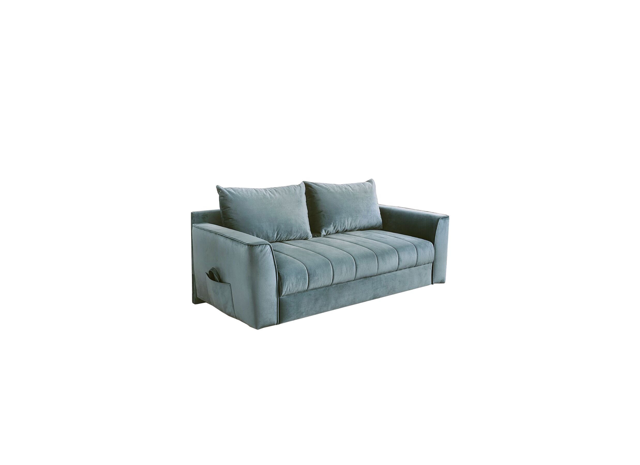 Canapé-lit Rick 2 personnes tissu turquoise - Canapé-lit Rick 2 places - 191x92cm - tissu - turquoise