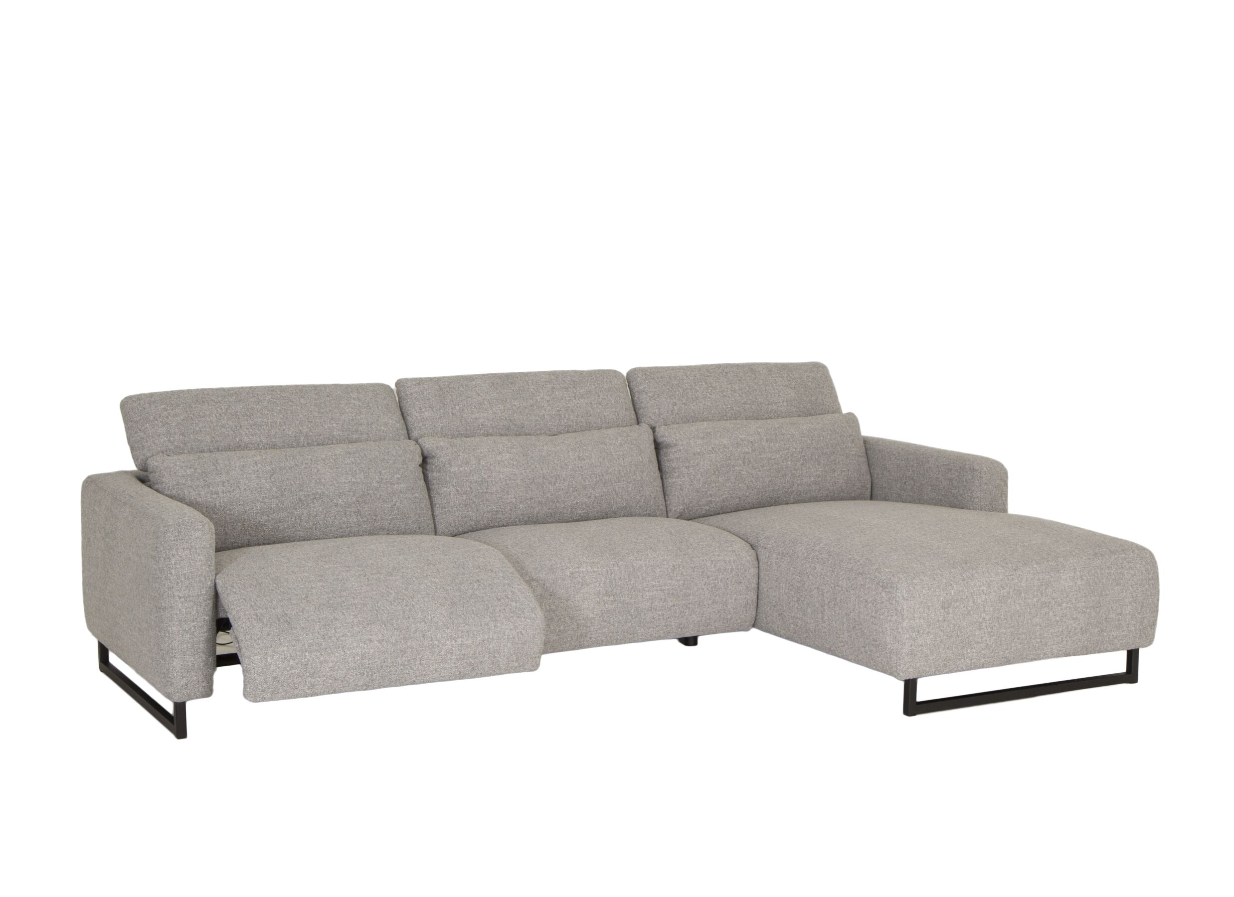 Hoeksalon Lexus 327x189cm - stof - grijs met relax