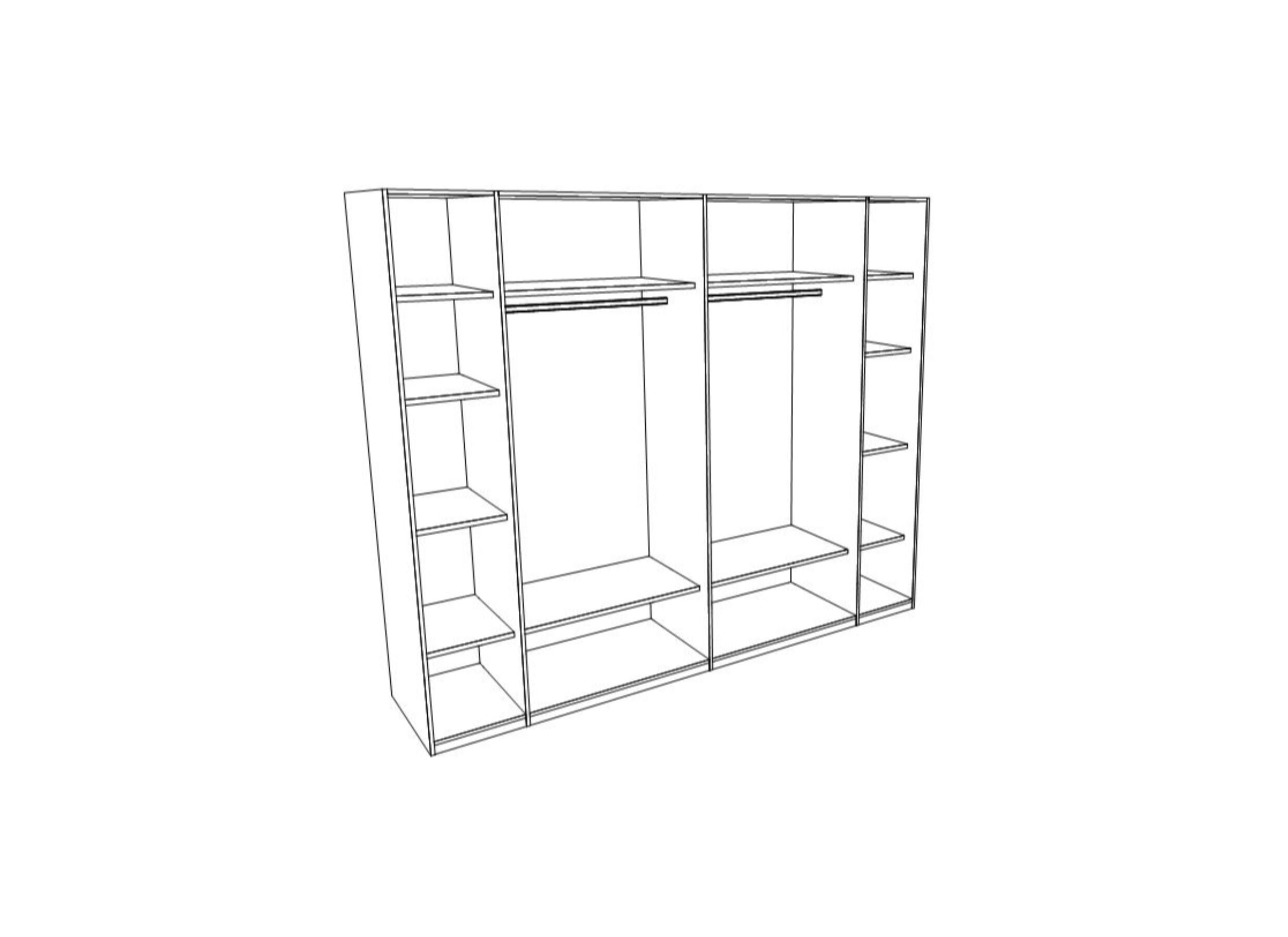 Armoire à portes coulissantes Phaedra 217cm - décor - French oak