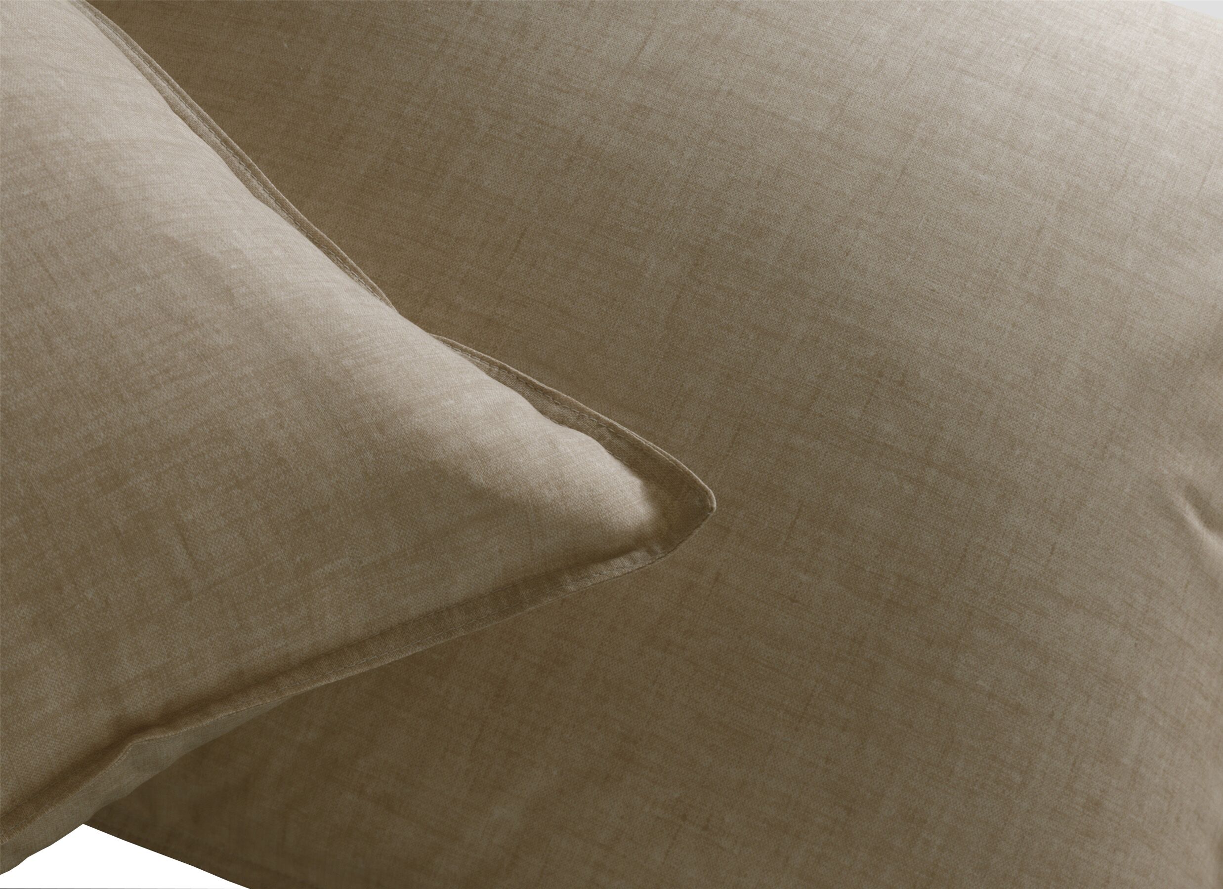 Detailfoto - Dekbedovertrek Zohome 200x220cm - katoen - tan brown