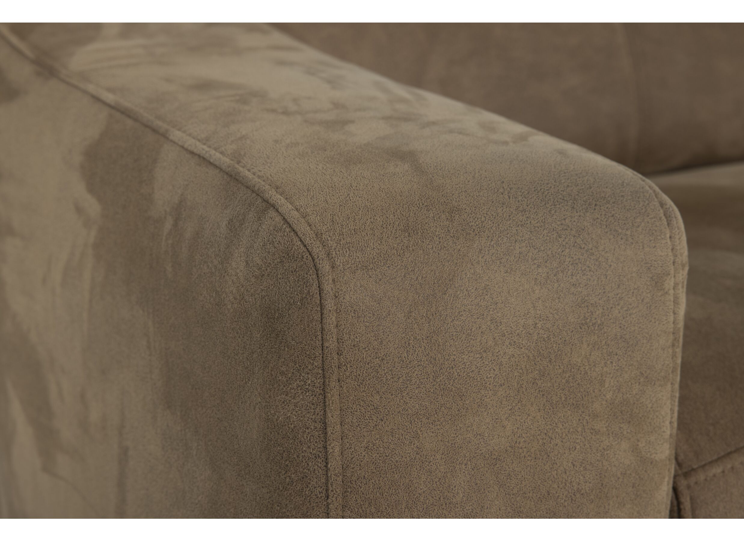 Detailfoto - Hoeksalon Mana 272x174cm - stof - cognac met relax