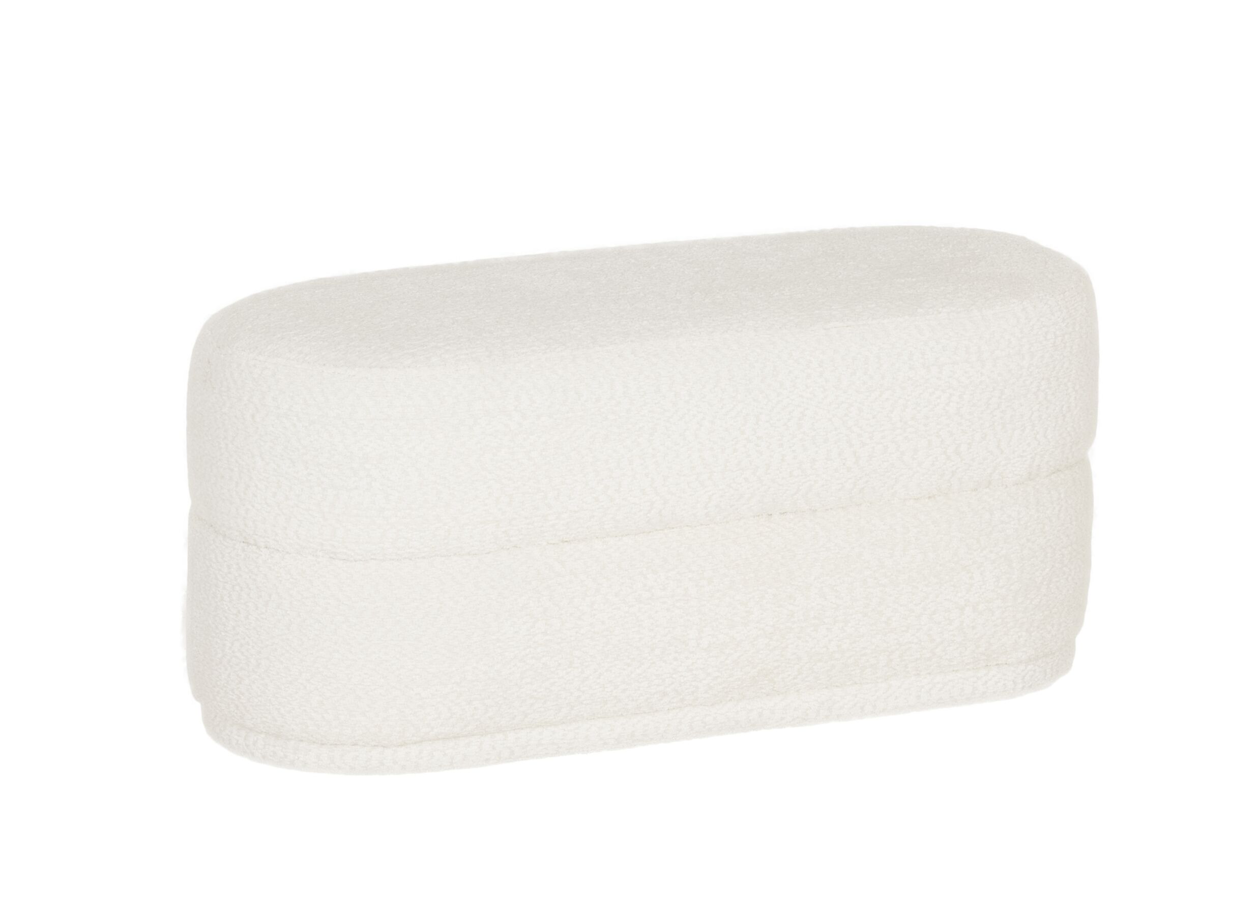 Plus Important - Canapé Somi 100x43x45cm - tissu - blanc