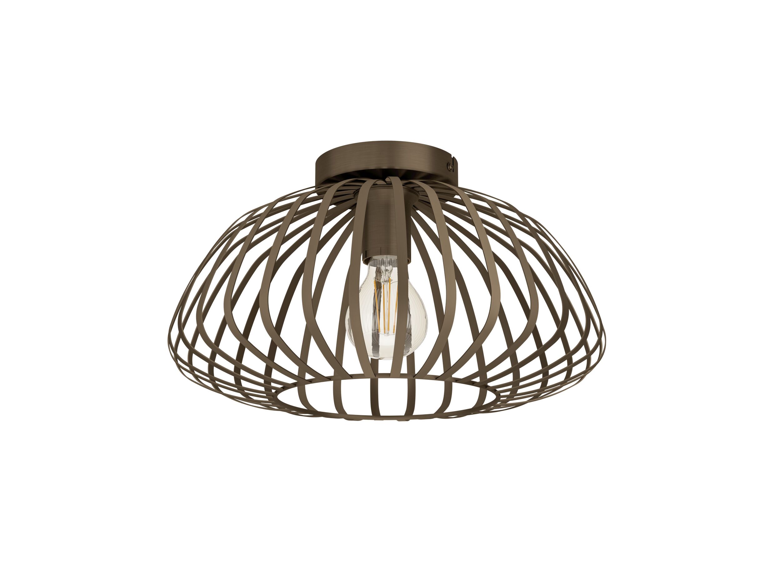 Plafondlamp Espinal Ø38 - Plafonnier Espinal Ø38,5cm acier bronze