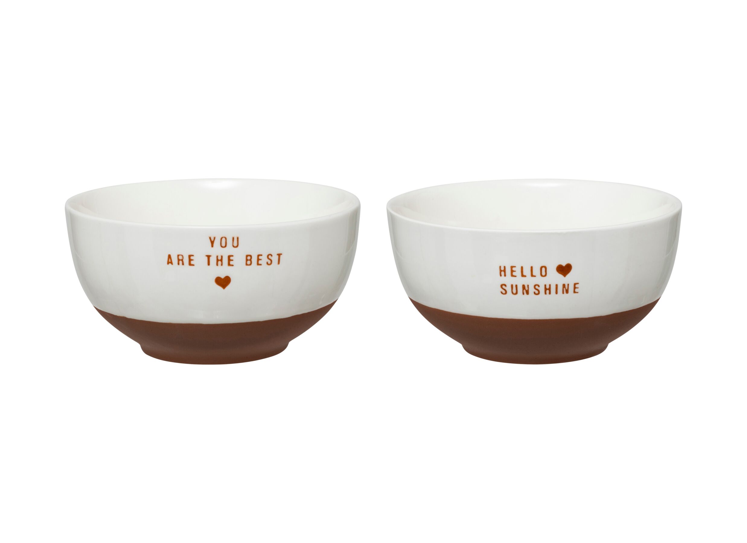 Kom Hello Ø13x6 - Kom Hello Ø13x6,5cm - porselein - wit/rood