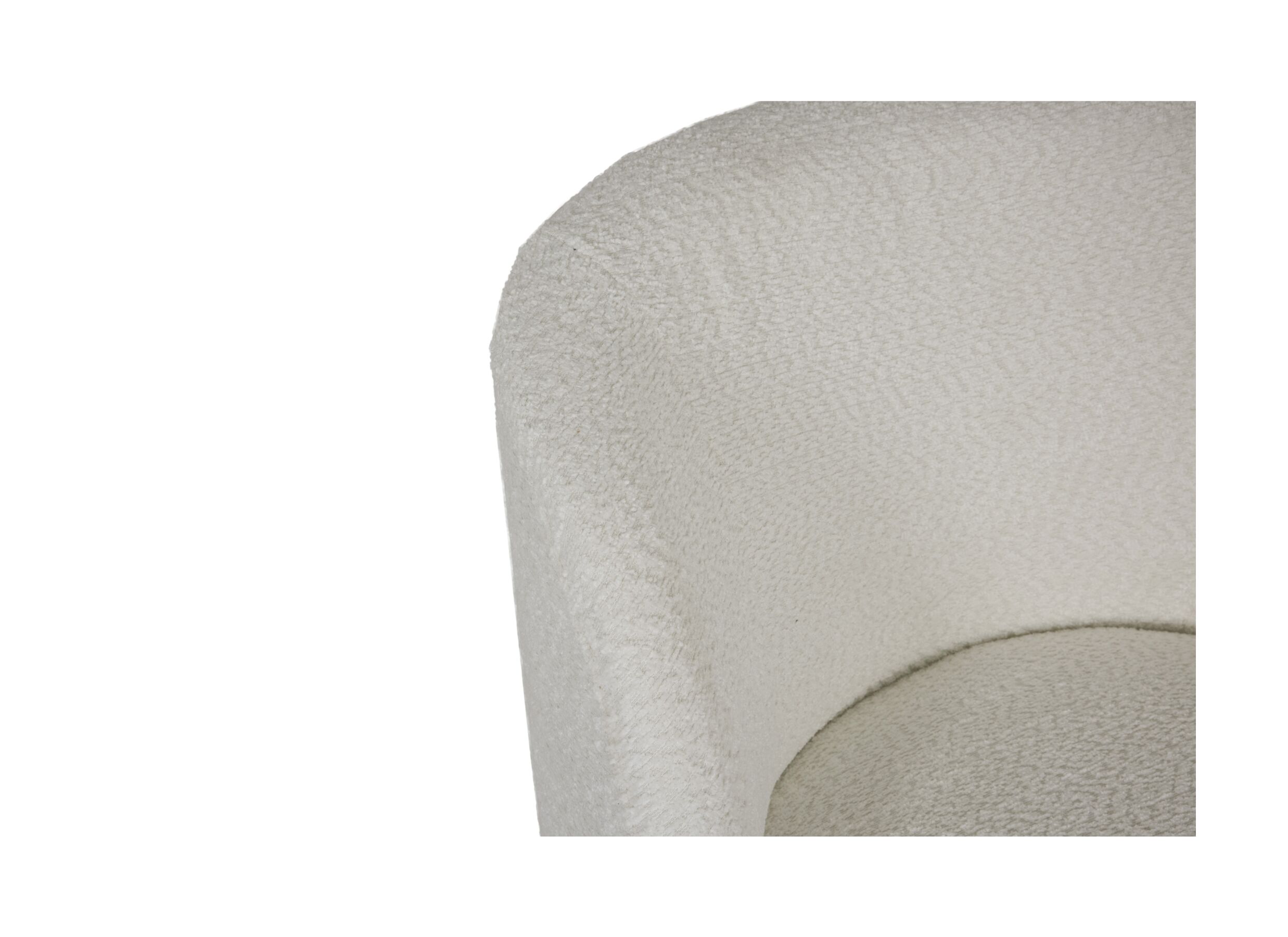 Detail - Fauteuil pivotant Companion 71x77x74cm - chenille - blanc