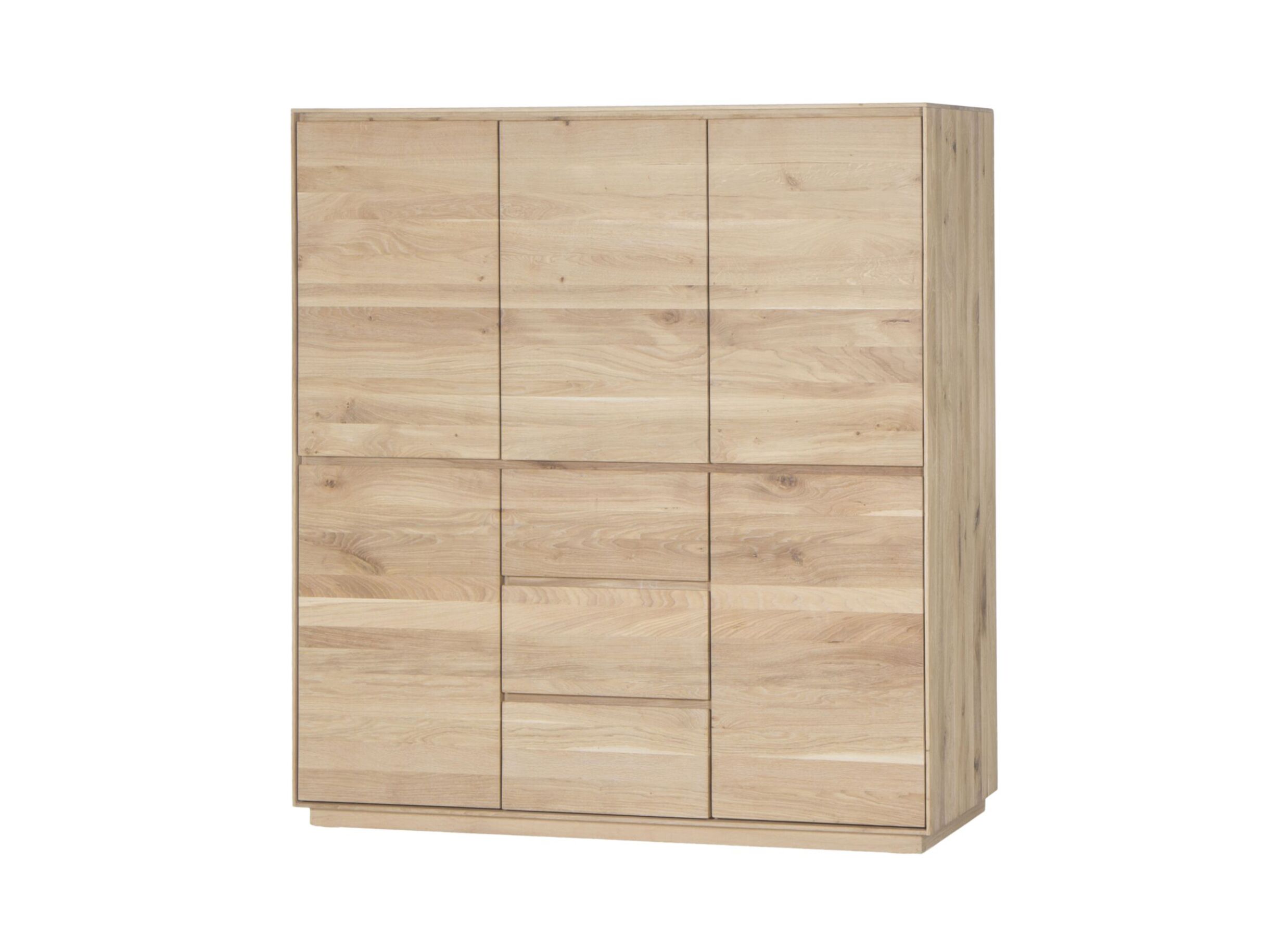 Aperçu - Meuble mural Caviar 165cm - chêne massif & décor - naturel