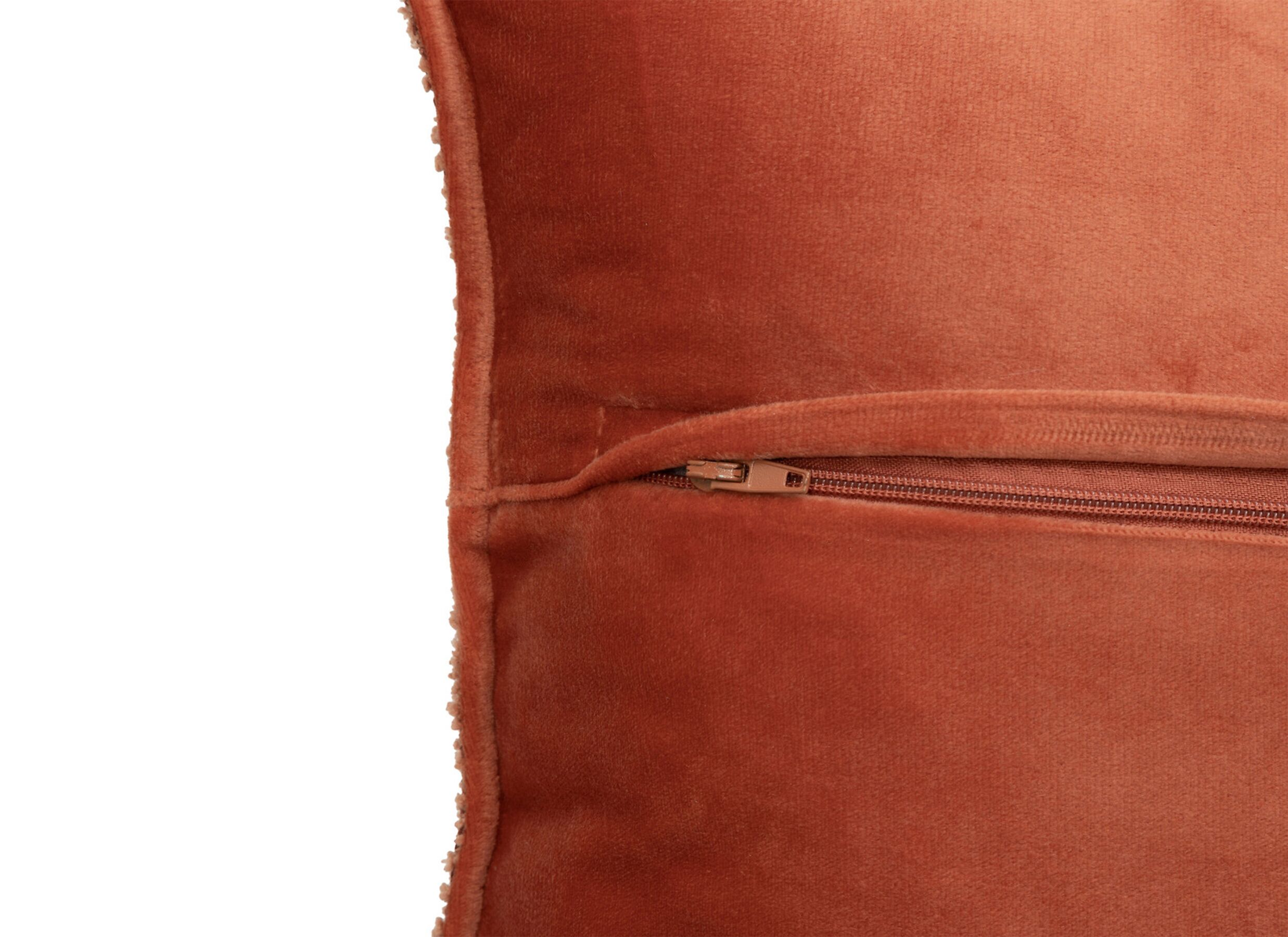 Detailfoto - Kussen Soana 45x45cm - bouclé - terracotta