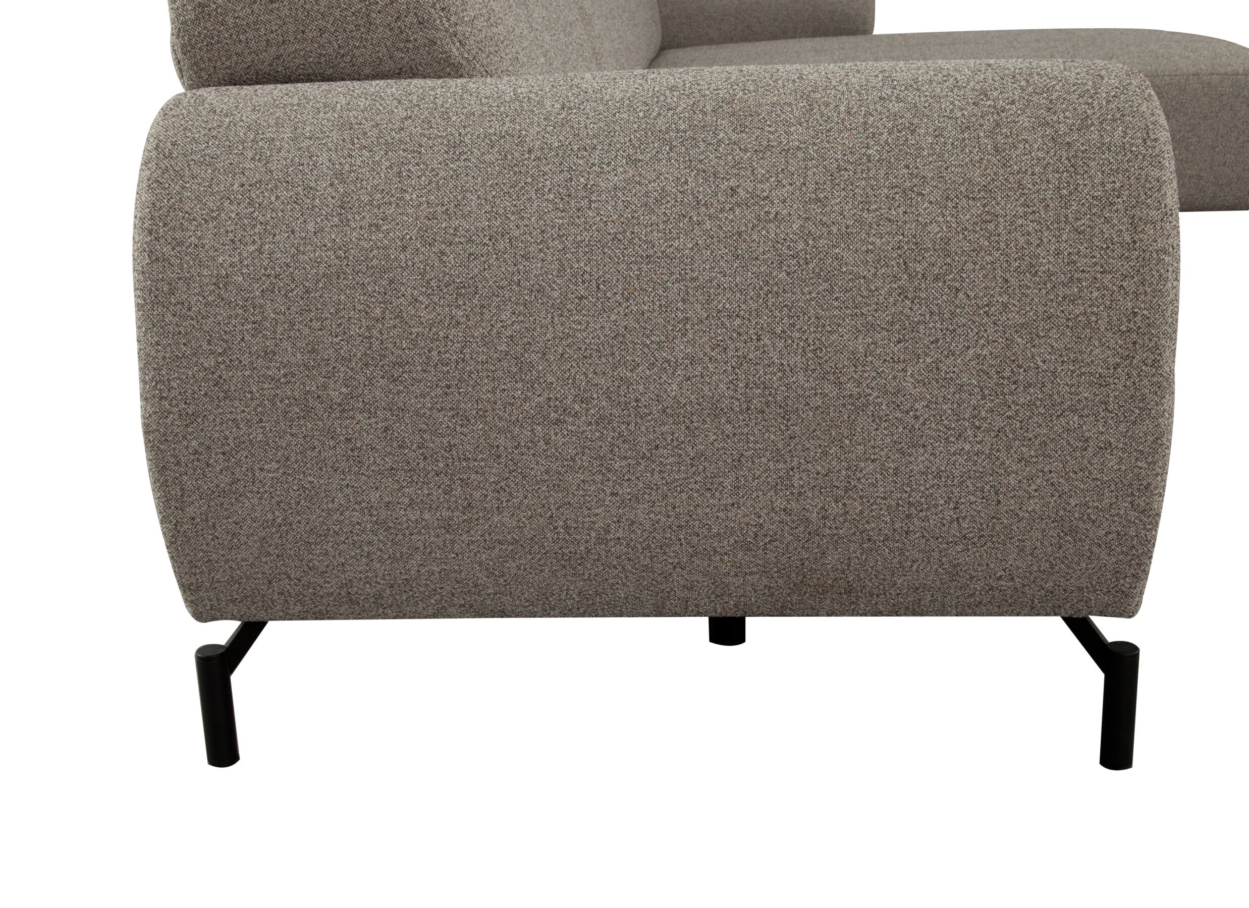 Detailfoto - Hoeksalon Eron 331x182cm - stof - taupe