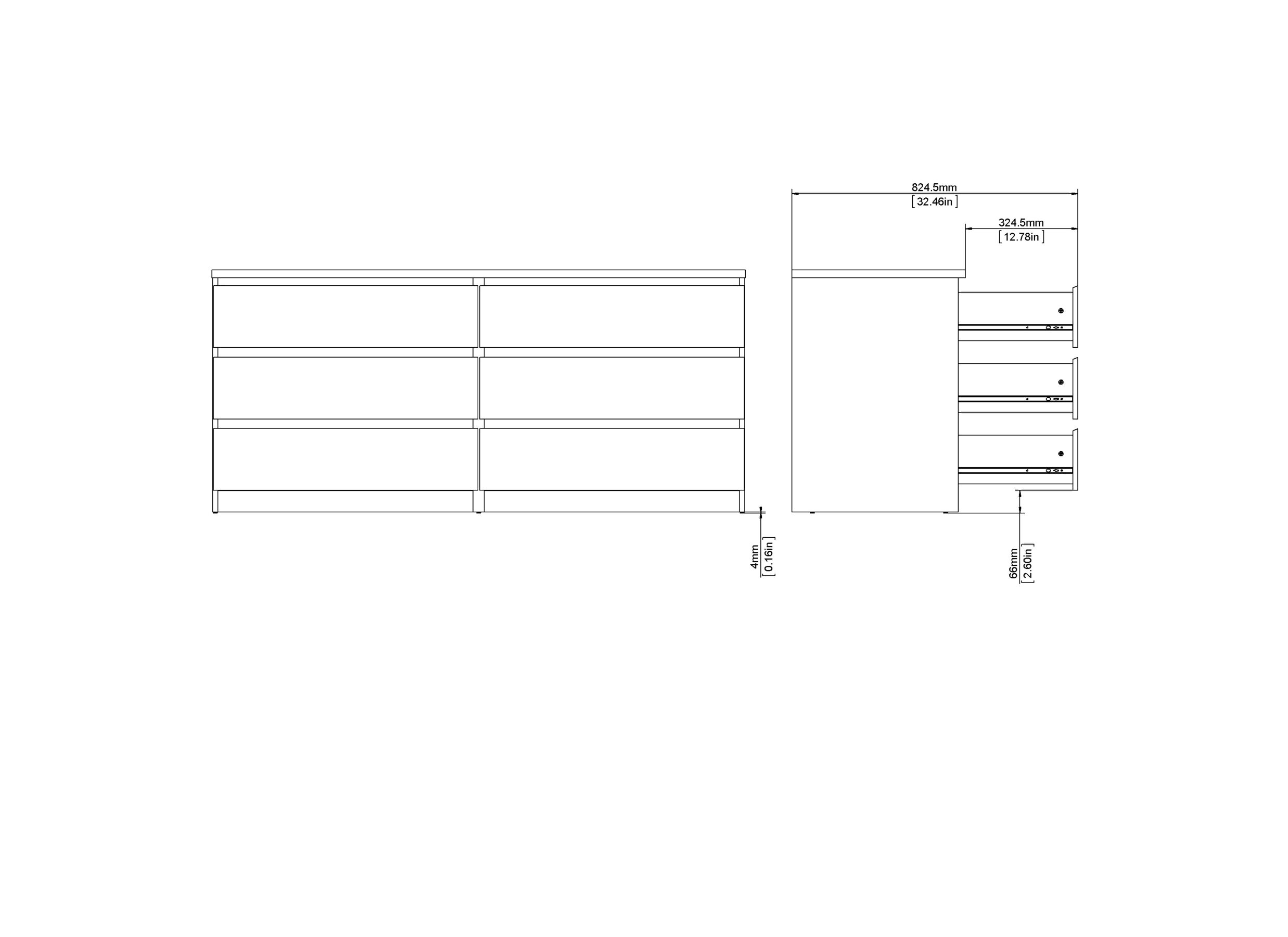 Commode Naia 154x50x71cm - mélamine - jackson hickory