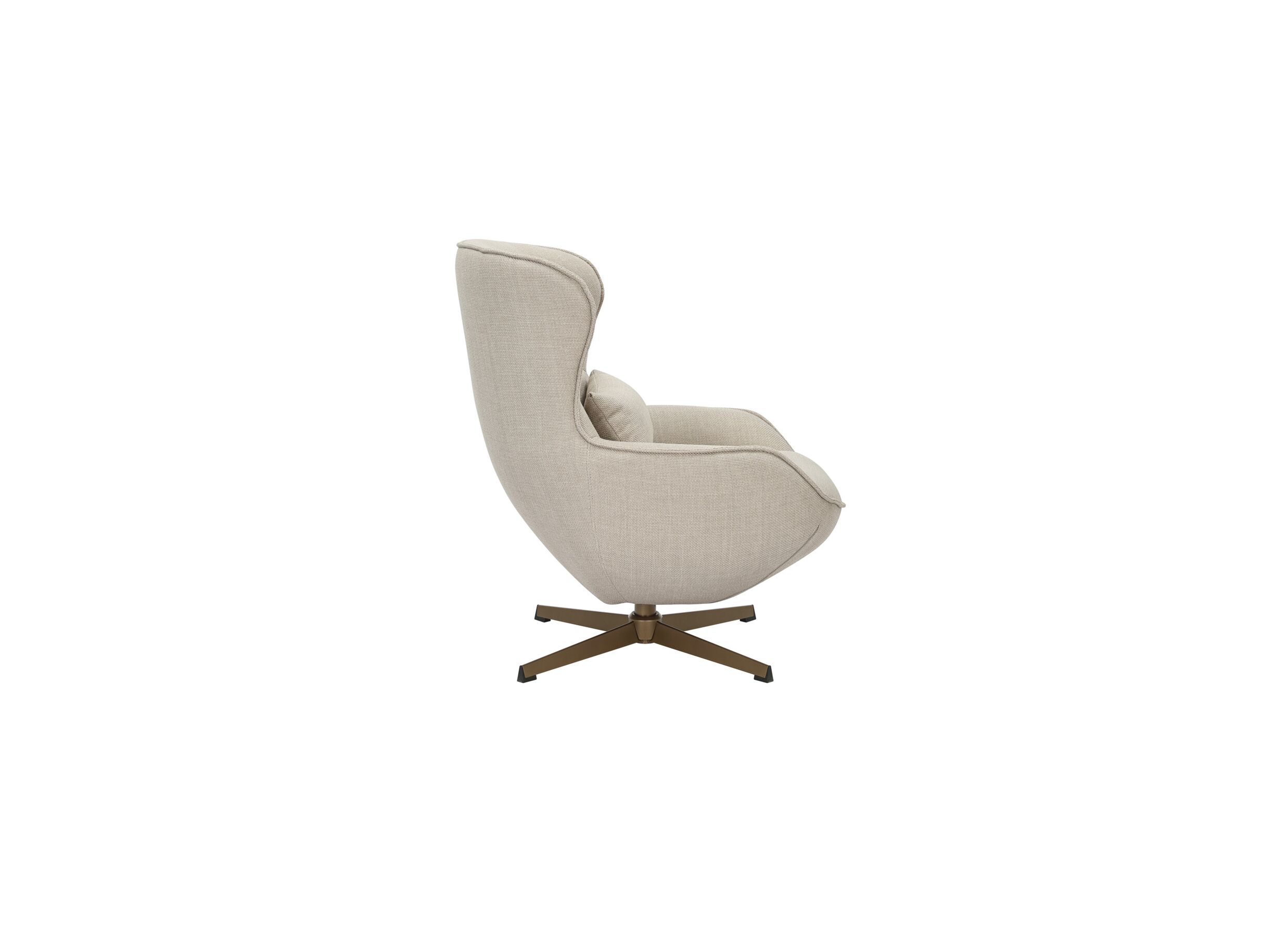 Aperçu - Fauteuil pivotant Moana 76x87,5x90cm - fibre polyester - beige