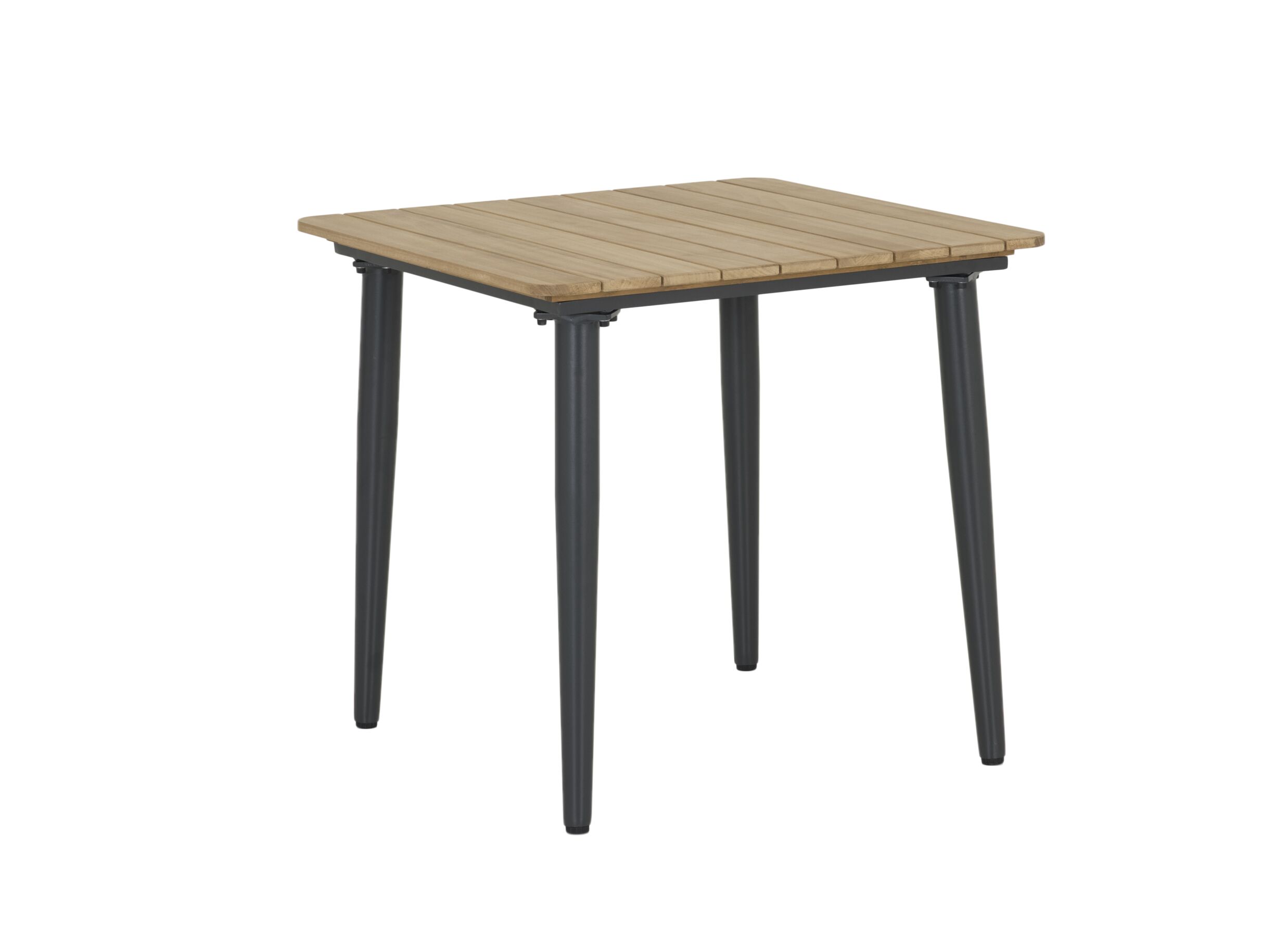 Table de jardin Brisk 80x80cm teck massif aluminium - Table Brisk 80x80cm - teck massif & aluminium - naturel