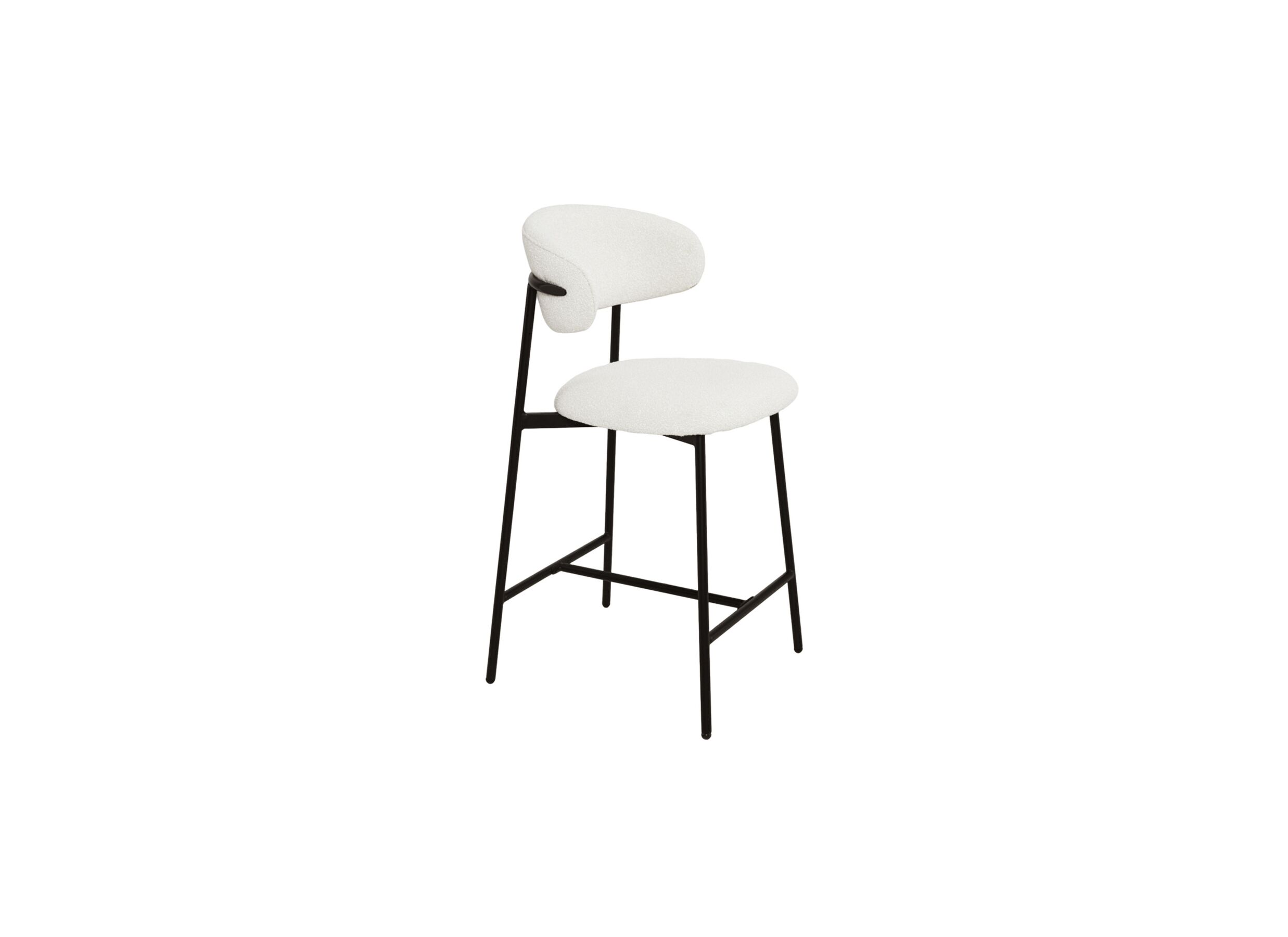 Aperçu - Chaise de bar Luke 2.0 HA65cm - bouclé - blanc