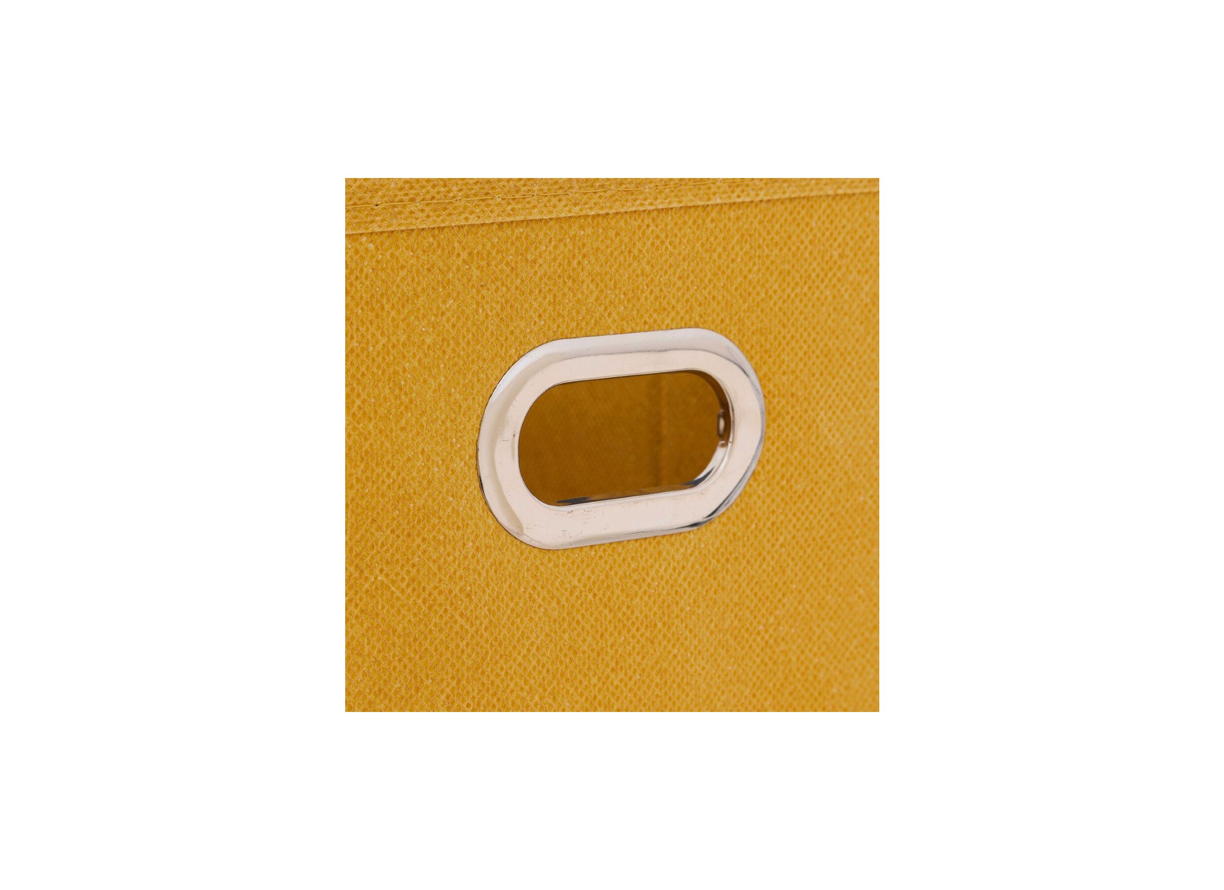 Detailfoto - Opbergbox 31x15x15cm mosterd