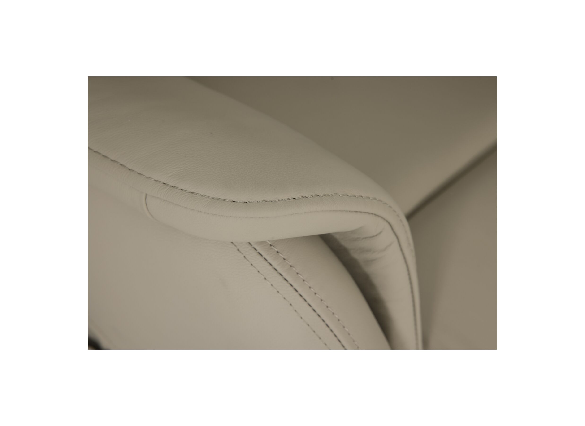 Detailfoto - Relaxzetel Vincenzo elekrisch - leder en lederlook - mushroom