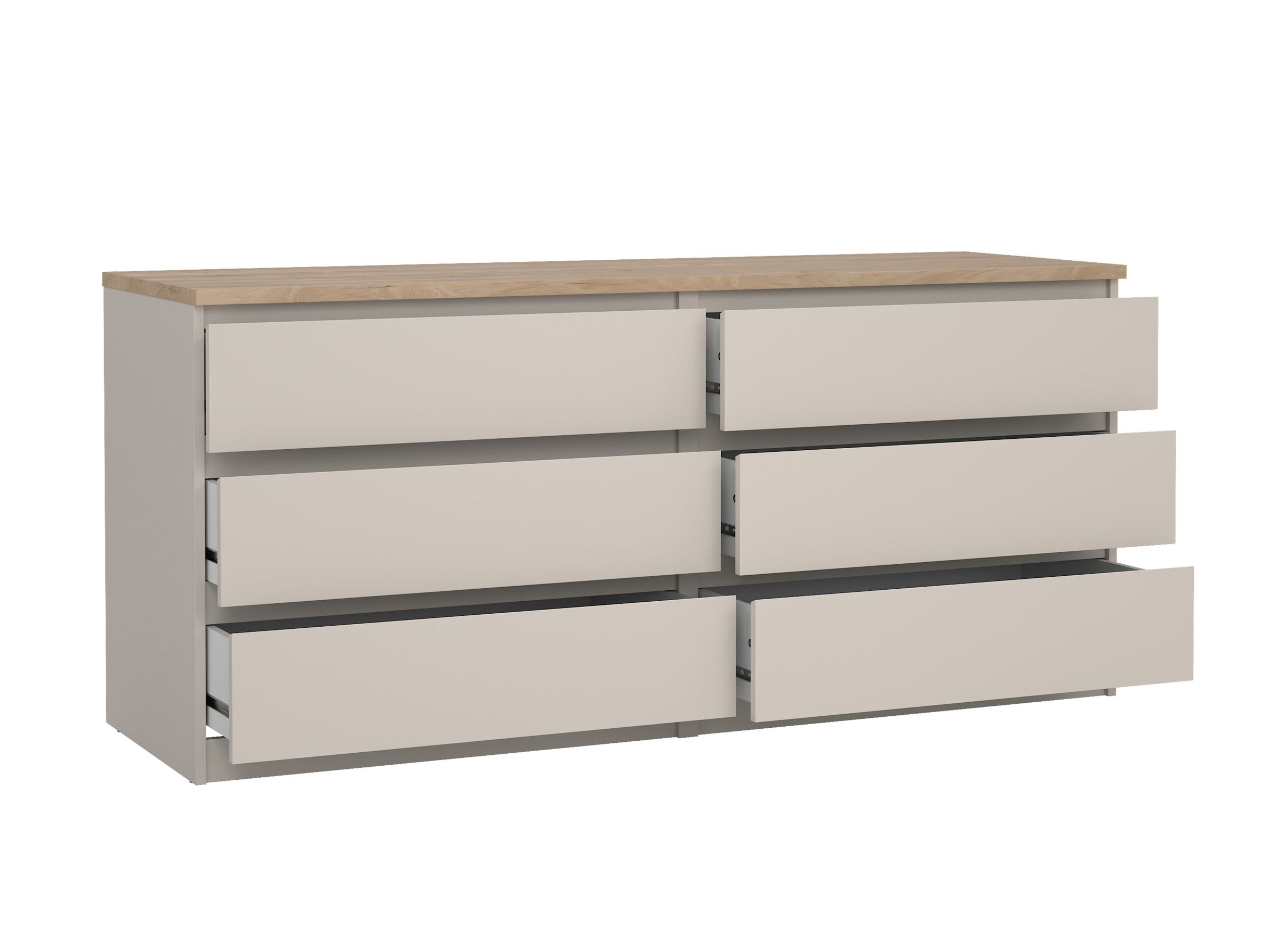 Aperçu - Commode Naia 154x50x71cm - décor - cashmere/jackson hickory