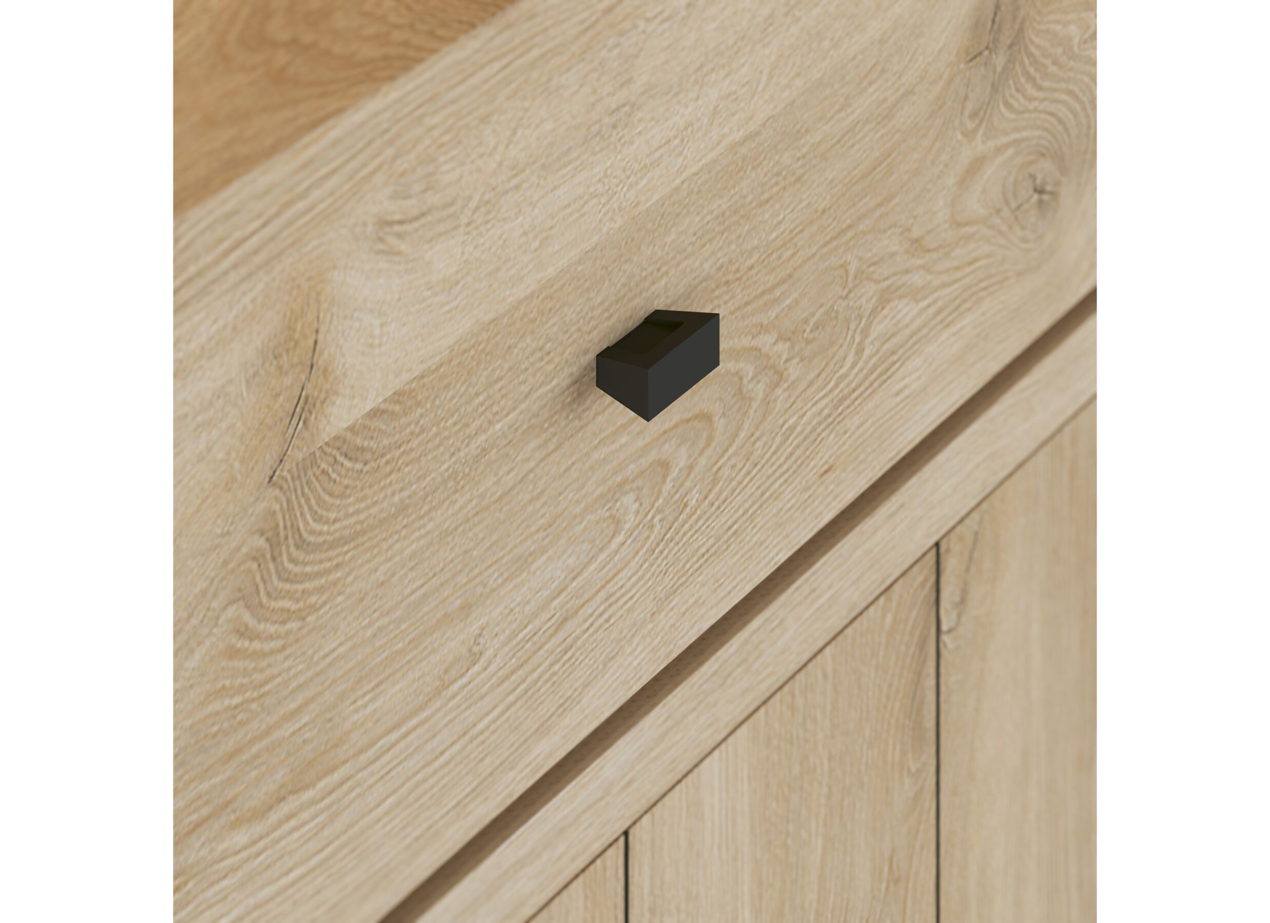 Detailfoto - Vitrinekast Valencia 240cm - melamine - lichte eik