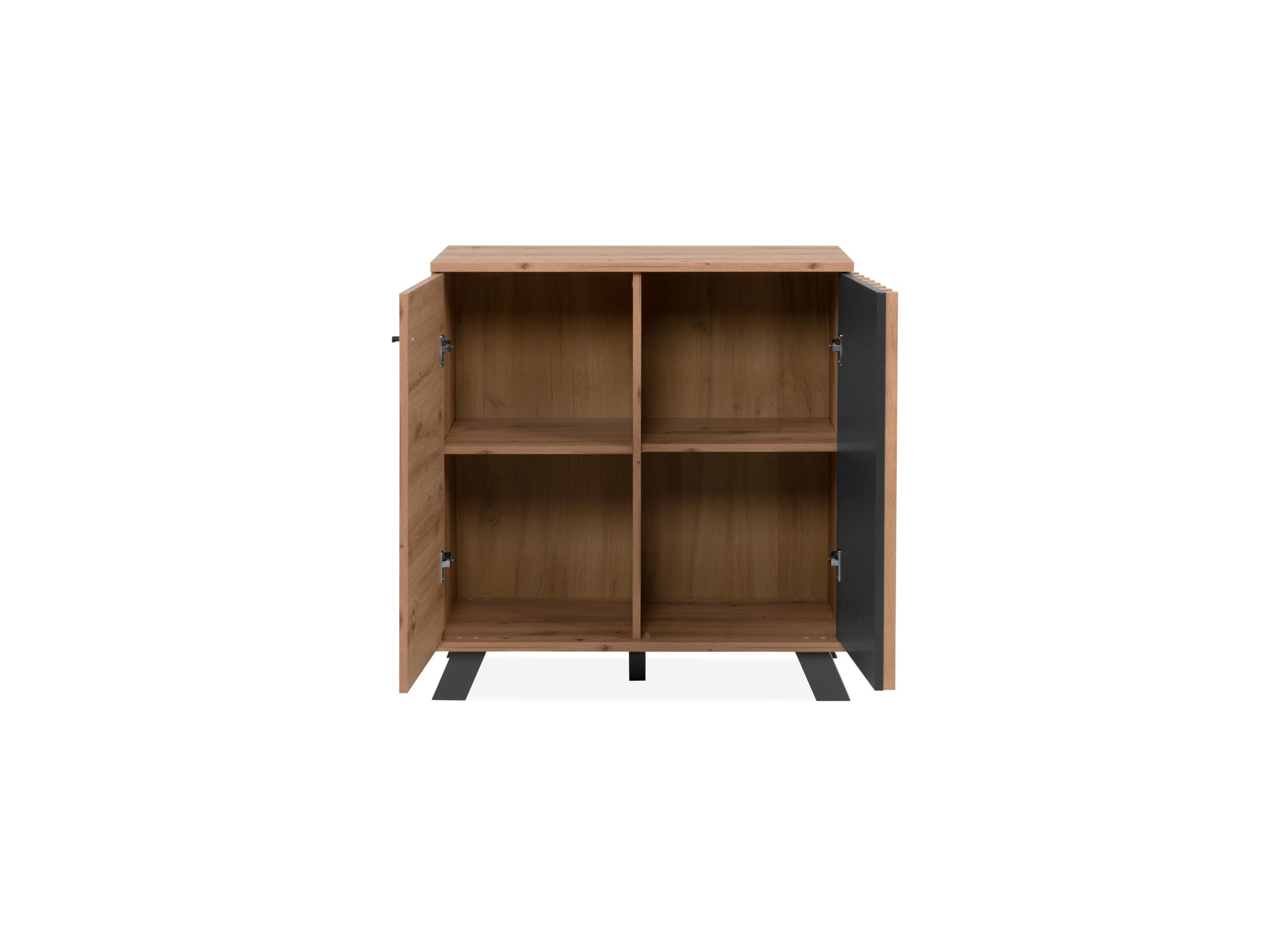Disposition - Commode Medan 80x40x85cm -mélamine - chêne artisanal