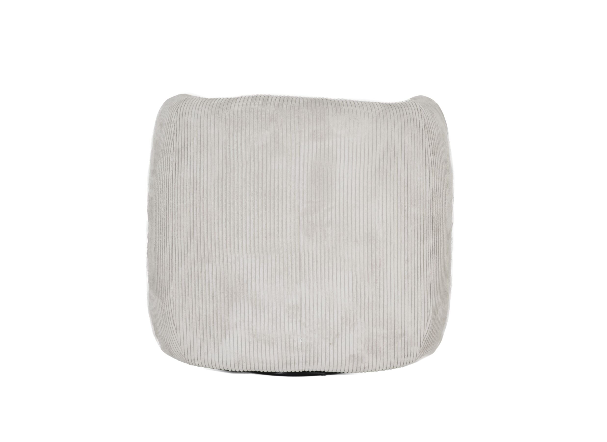 Fauteuil pivotant Alken 87x87x77cm - velours - beige
