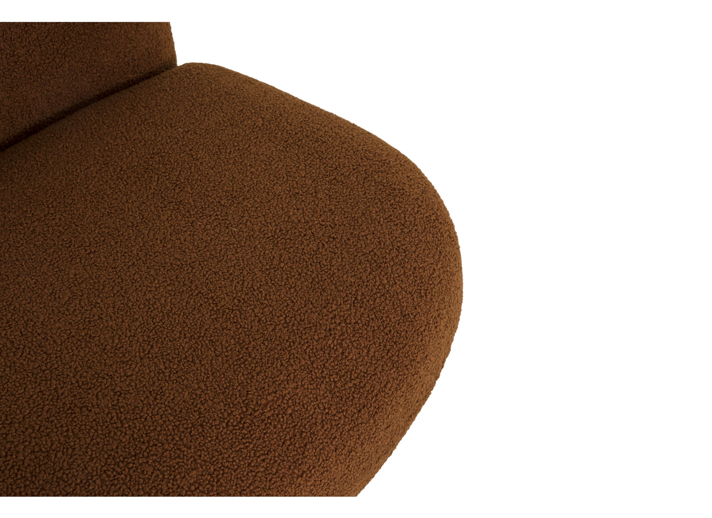 Detail - Fauteuil pivotant Criollo 91x95x71cm - bouclé - brun rouille