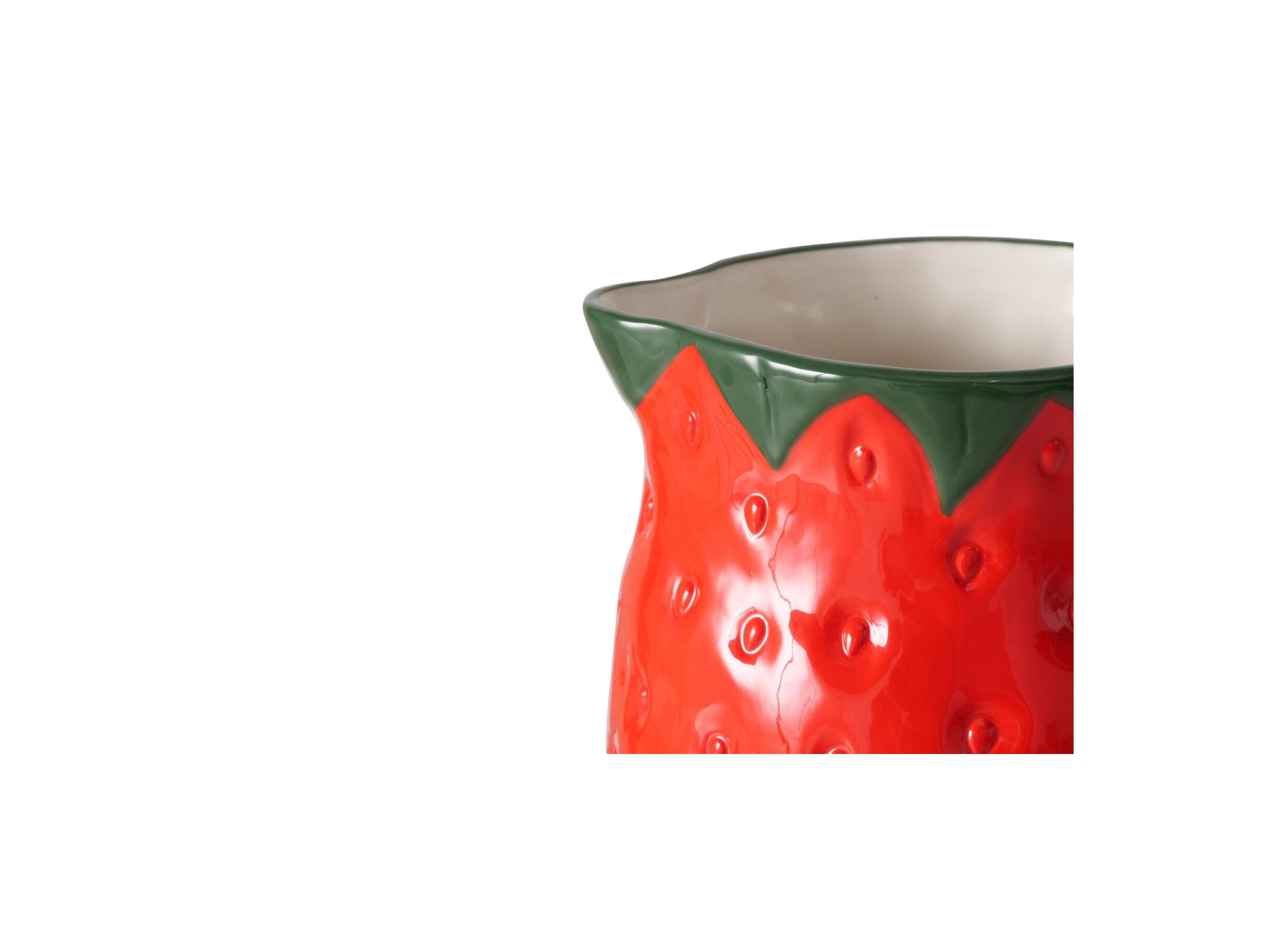 Detailfoto - Karaf Aardbei 1,2L - keramiek - rood