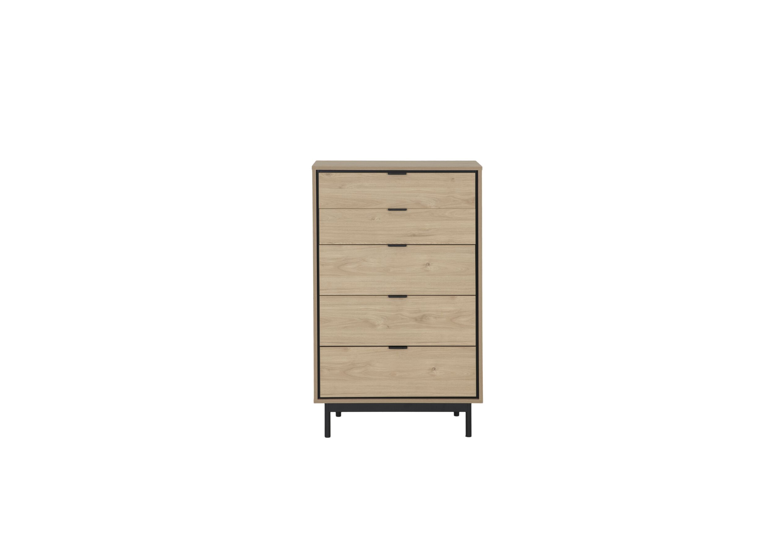 Aperçu - Commode Token 73x39,6x118,6cm - mélamine - chêne