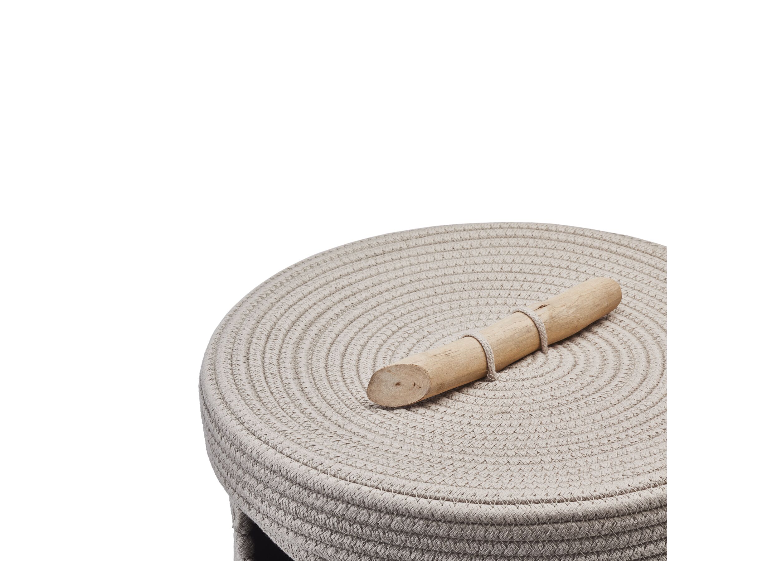 Detailfoto - Linnenmand Otis Ø37cm beige