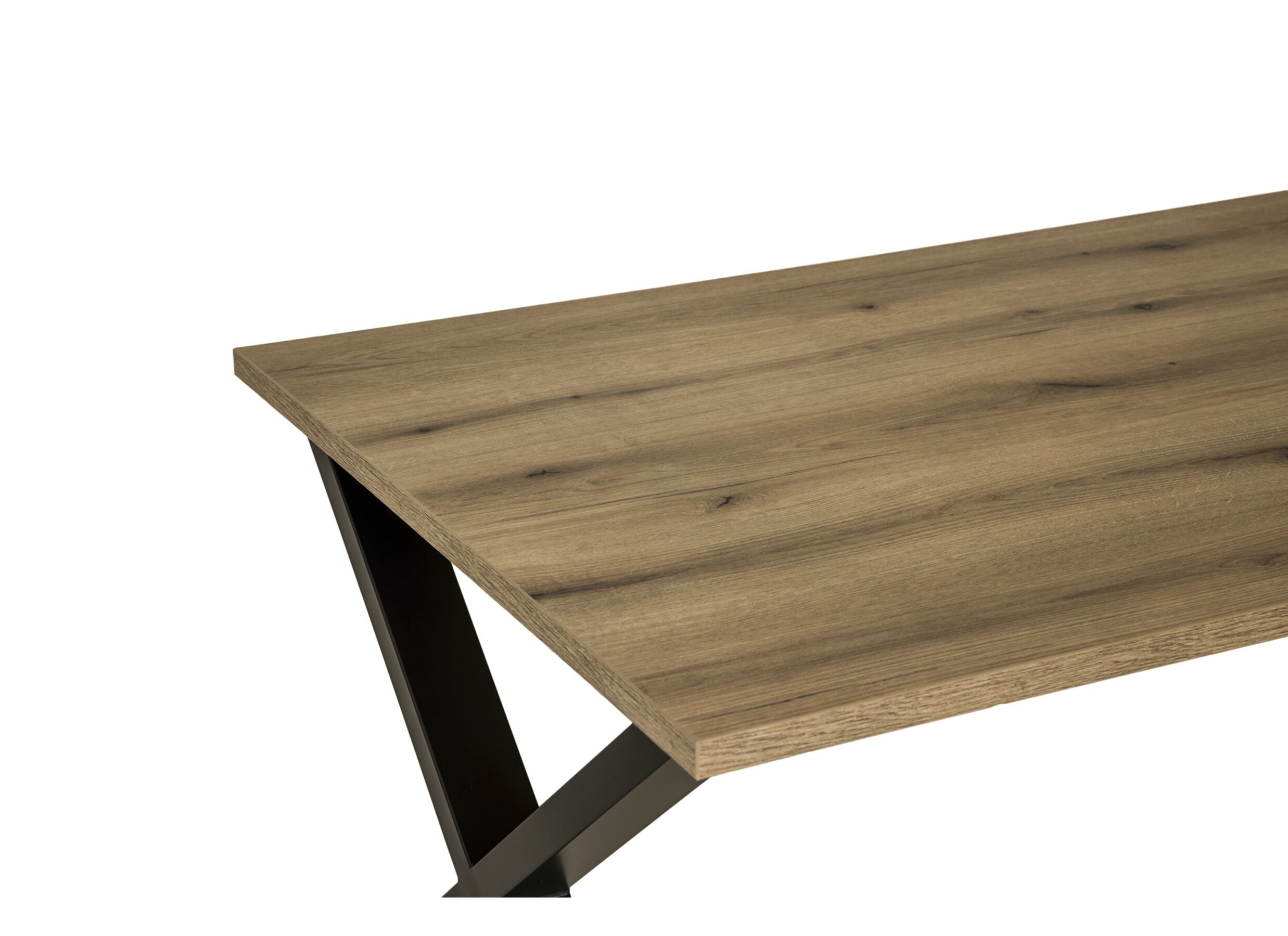 Detail - Table Bordo 200x95cm - décor - chêne etna/noir