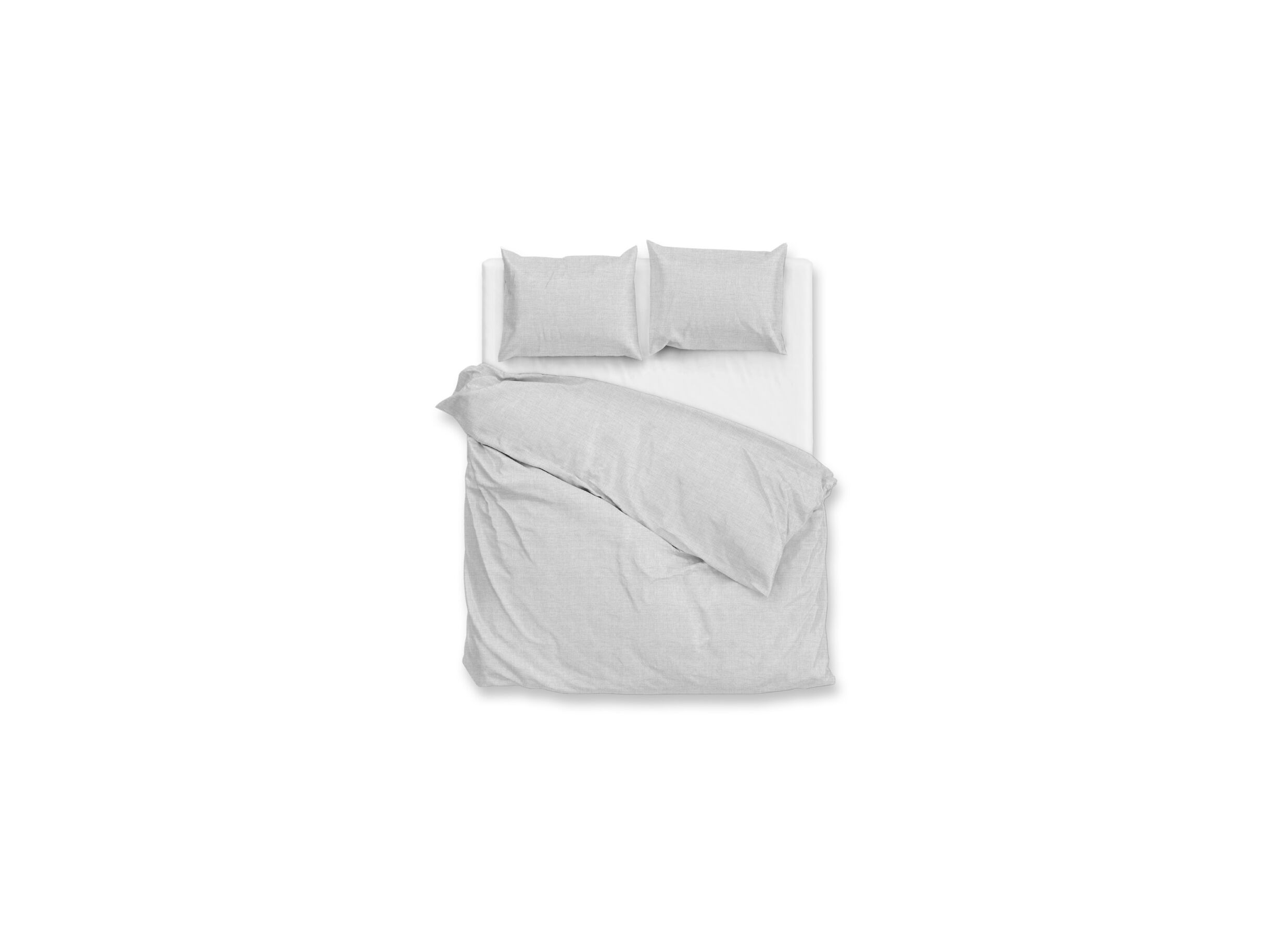Dekbedovertrek Di Lino 260x220cm - flanel - dove grey - Housse de couette Di Lino 260x220cm - flanelle - dove grey